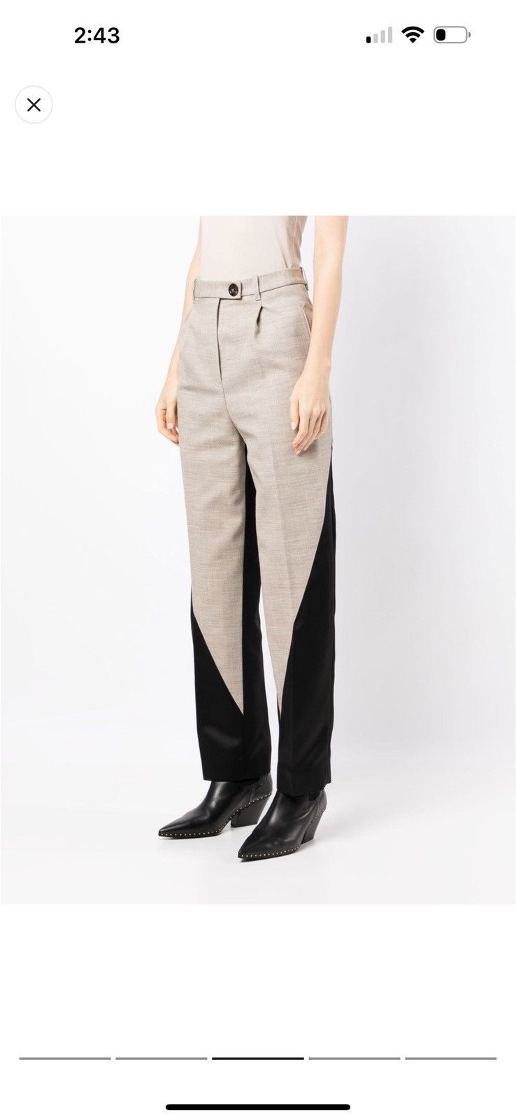 Peter Do Peter Do Color Block Trousers - Size 40 Size 27" / US 4 / IT 40 - 3 Thumbnail