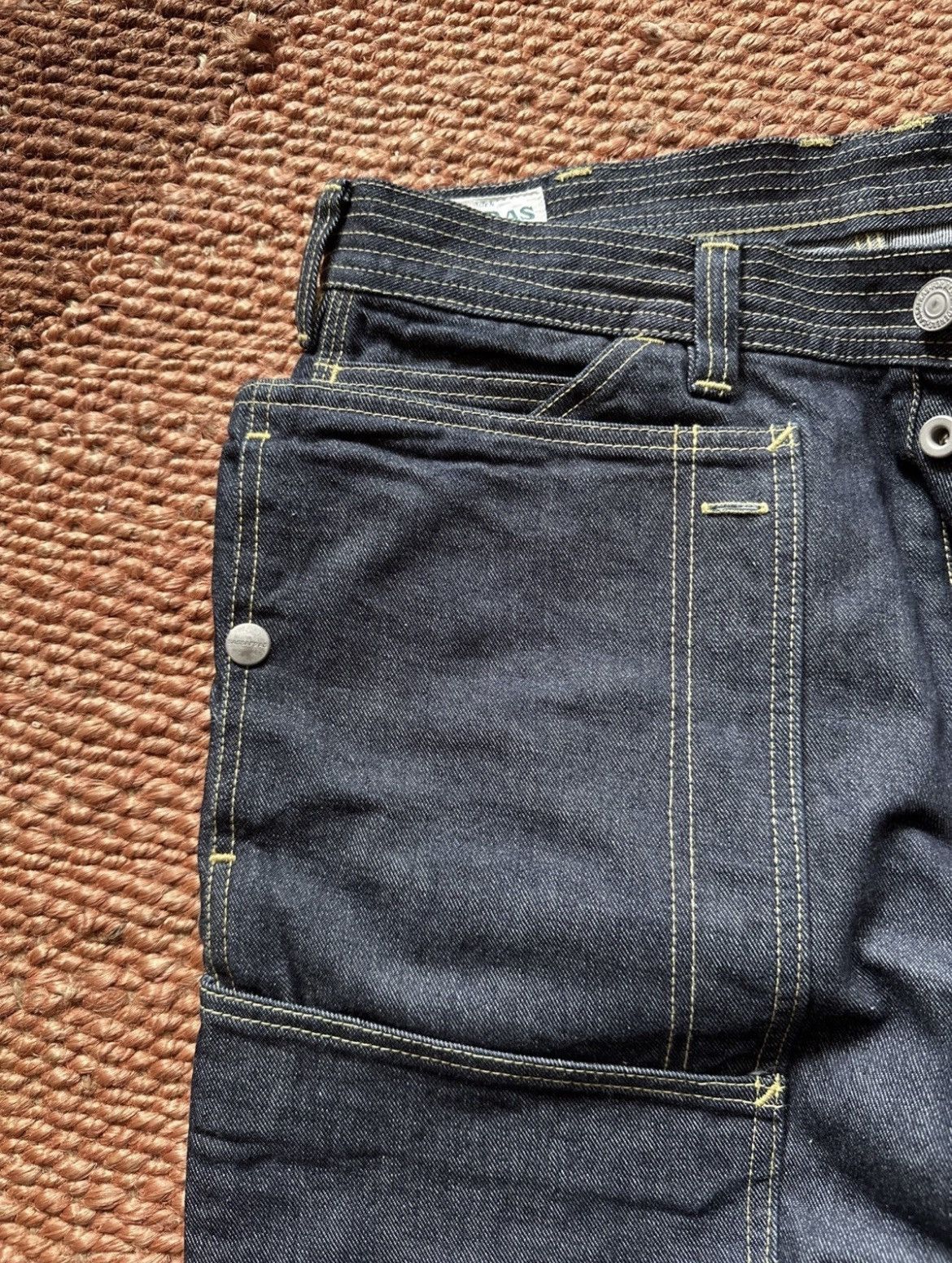 Sassafras Sassafras Fall Leaf Tough Pant Mens Sz M 32 Raw Denim Japan Size US 32 / EU 48 - 4 Thumbnail