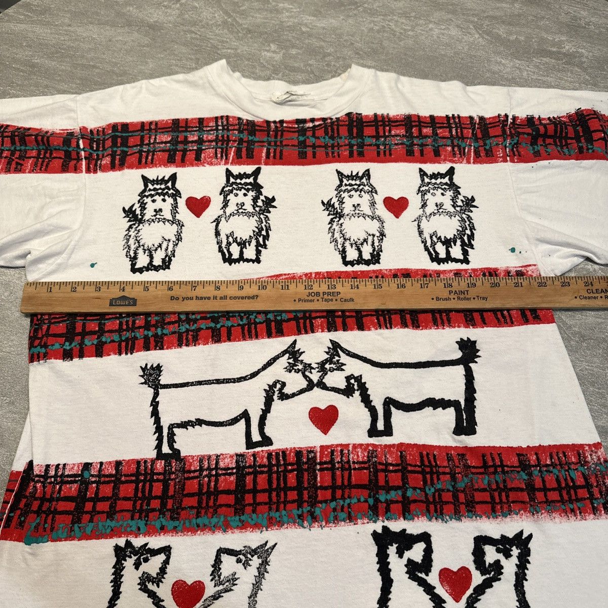 Vintage Vintage 80s Art Works Knit Schnauzer Dog Single Stitch Shirt Size US XL / EU 56 / 4 - 5 Thumbnail