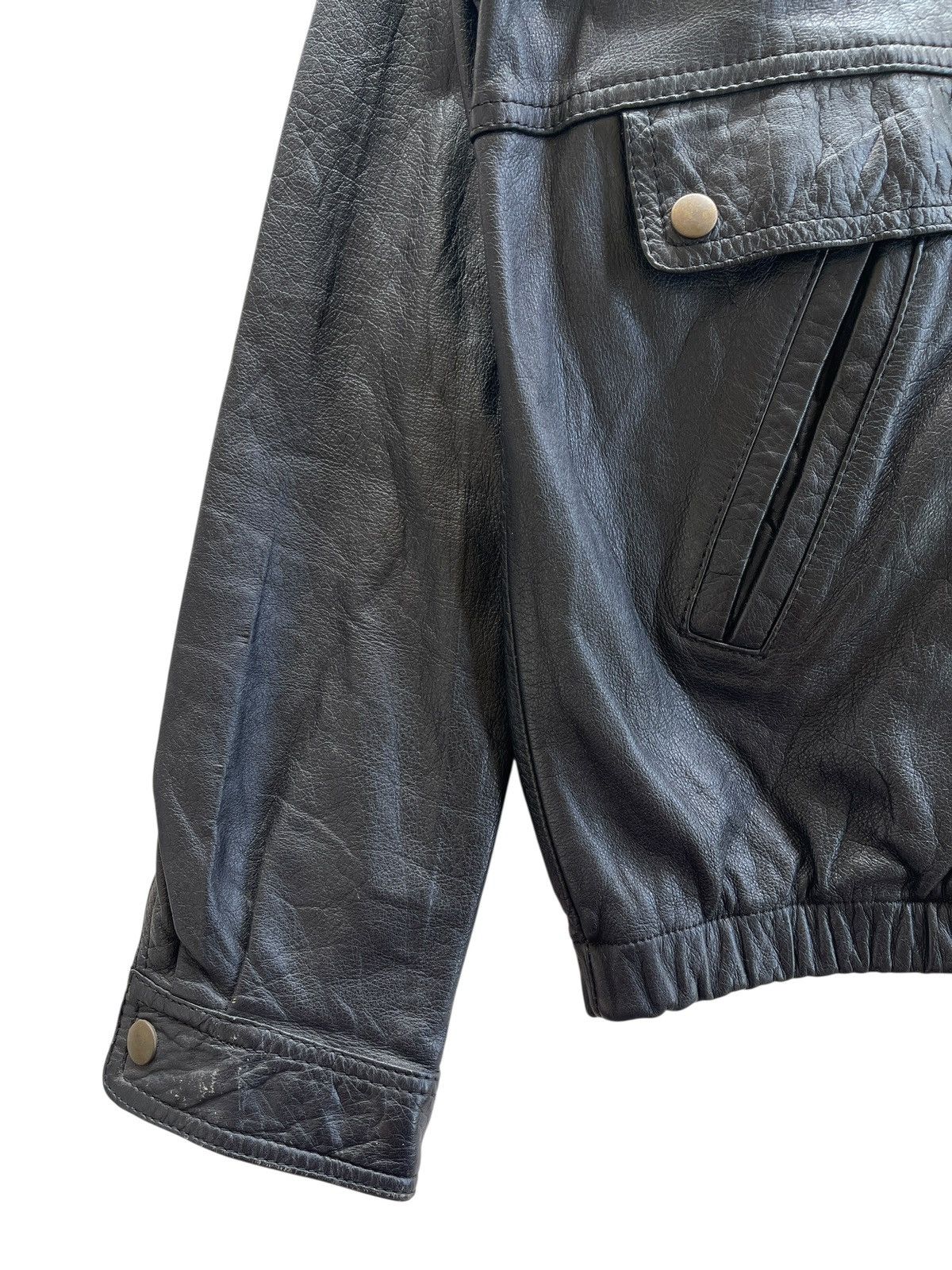 Vintage Bugatti G-1 Blouson Cowhide Leather Boa Collar Jacket Size US L / EU 52-54 / 3 - 12 Thumbnail