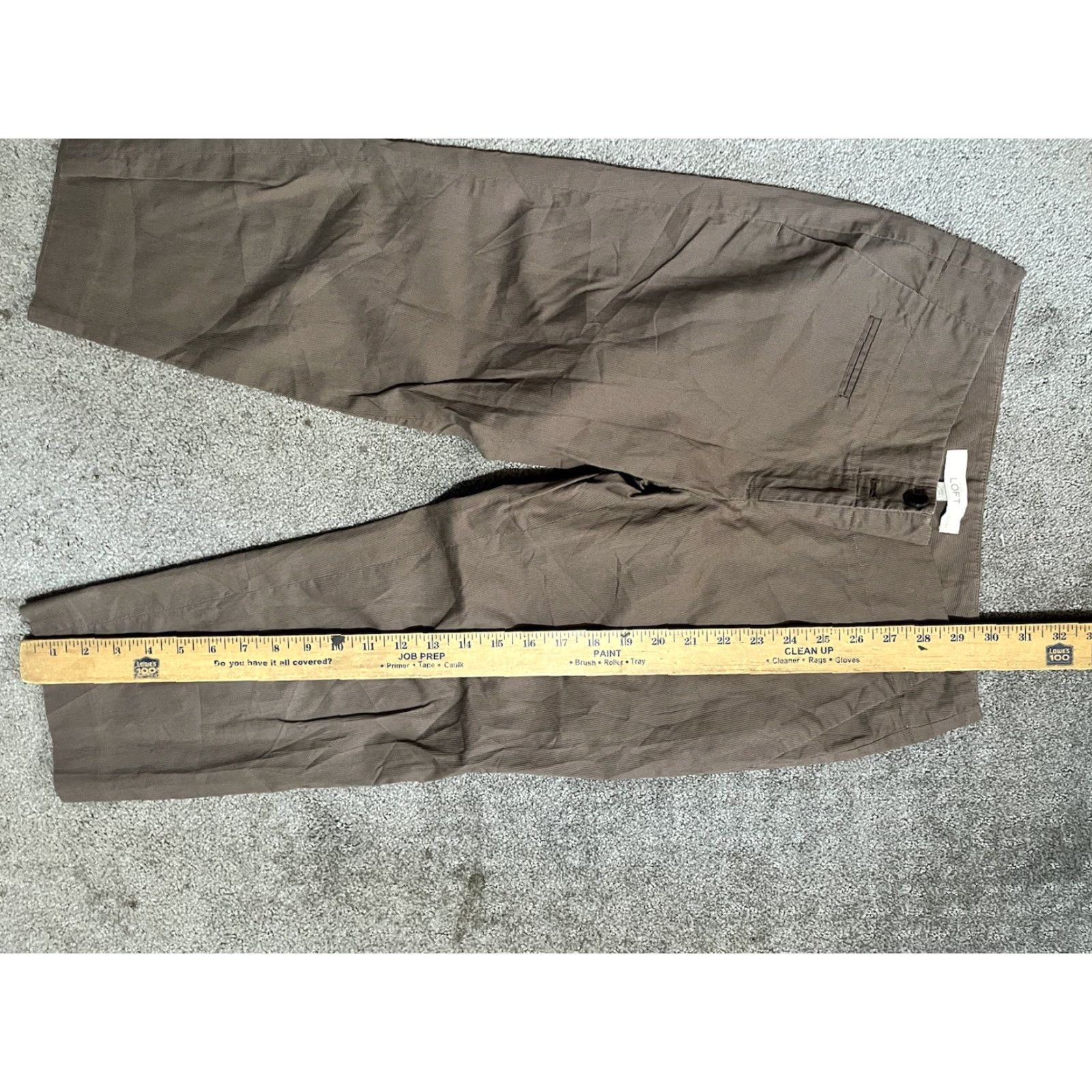 Ann Taylor Ann Taylor LOFT Marisa Womens Capri Pant Brown Flat Front Stretch Size 2P Petite Cotton Blend Size 26" / US 2 / IT 38 - 6 Thumbnail