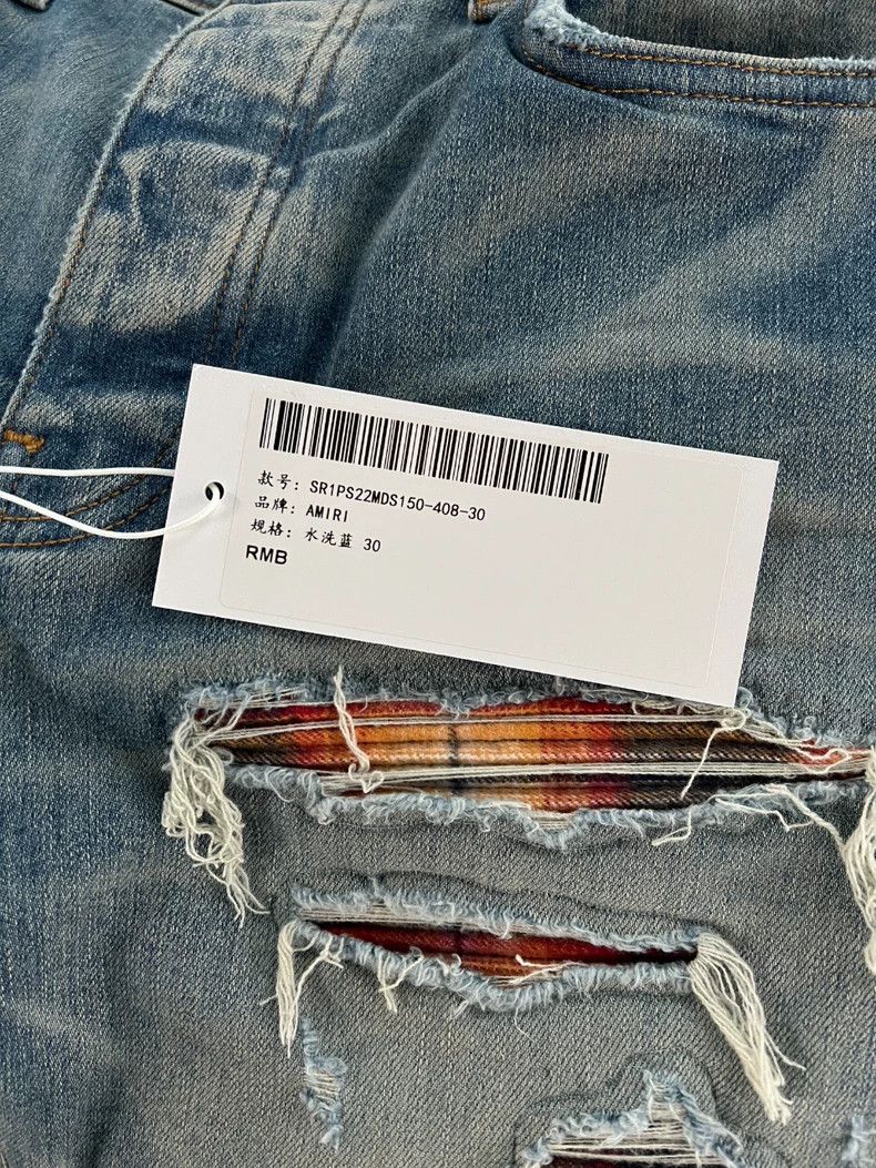Amiri Amiri Leather Logo Multi-Pocket Destroyed Jeans Size US 30 / EU 46 - 8 Thumbnail