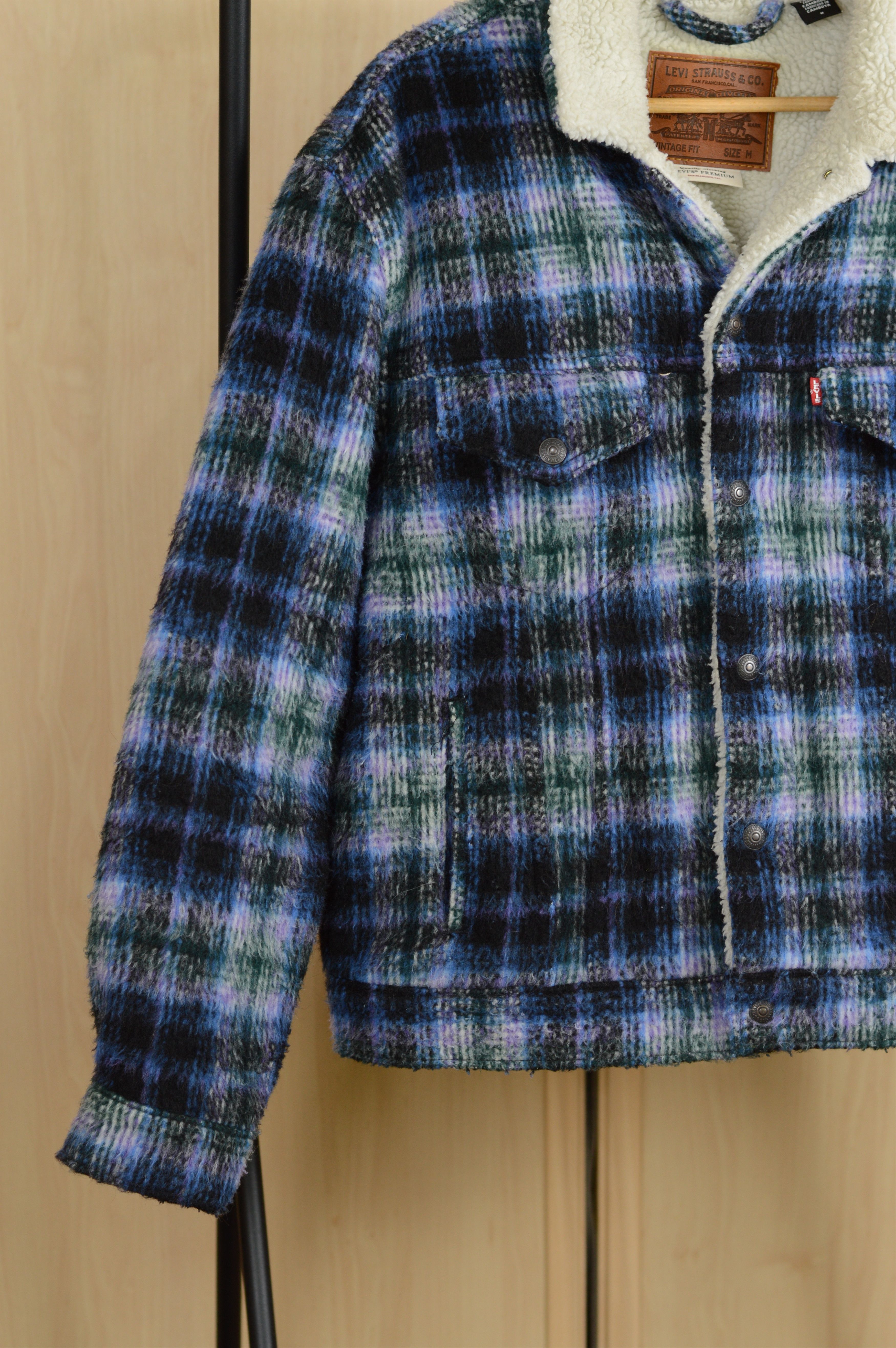 Levi's Levis premium checkered sherpa jacket plaid Size US M / EU 48-50 / 2 - 2 Thumbnail