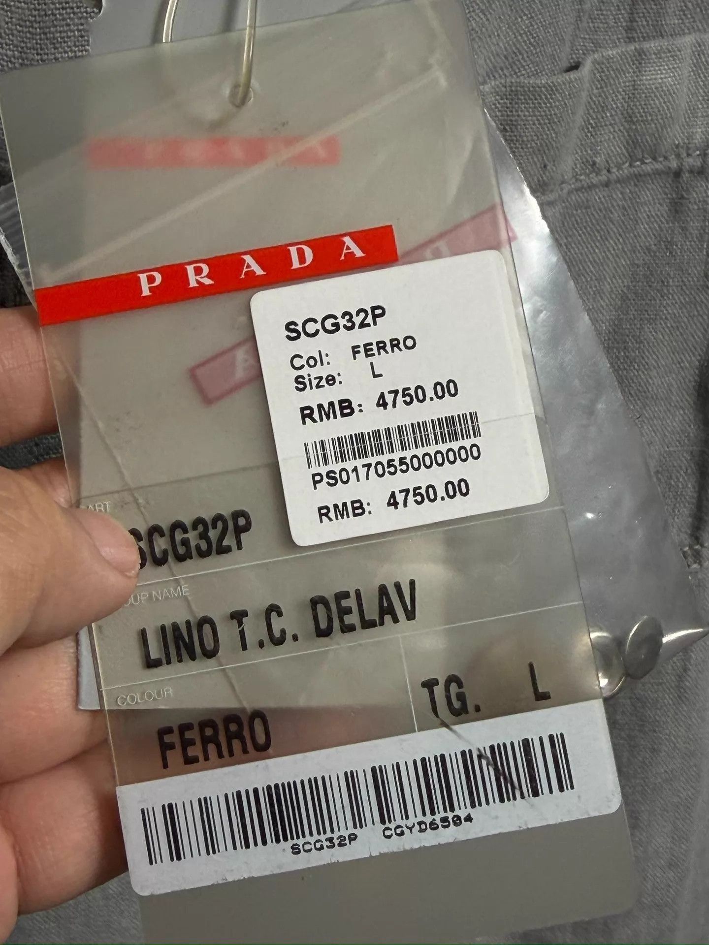 Prada Gray Long Sleeve Button-Up Shirt Size L Size US XXS / EU 40 - 7 Thumbnail