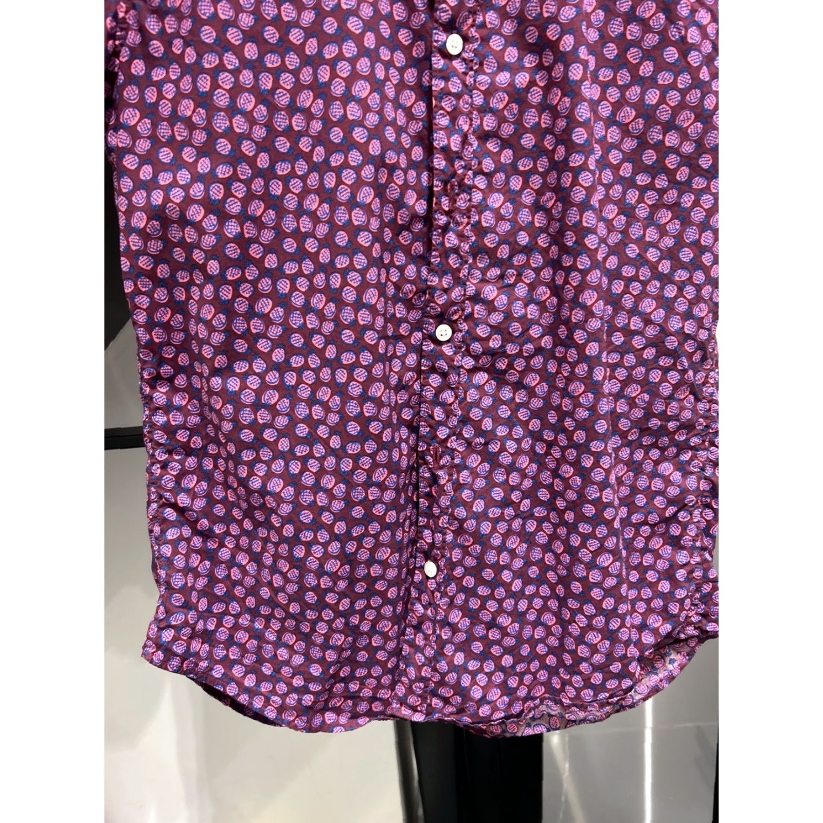 Bonobos Bonobos Shirt Mens M Slim Pink Cotton Floral Button-Up Short Sleeve | Button-Down Collar | Regular Size Type | Men Size US M / EU 48-50 / 2 - 6 Thumbnail