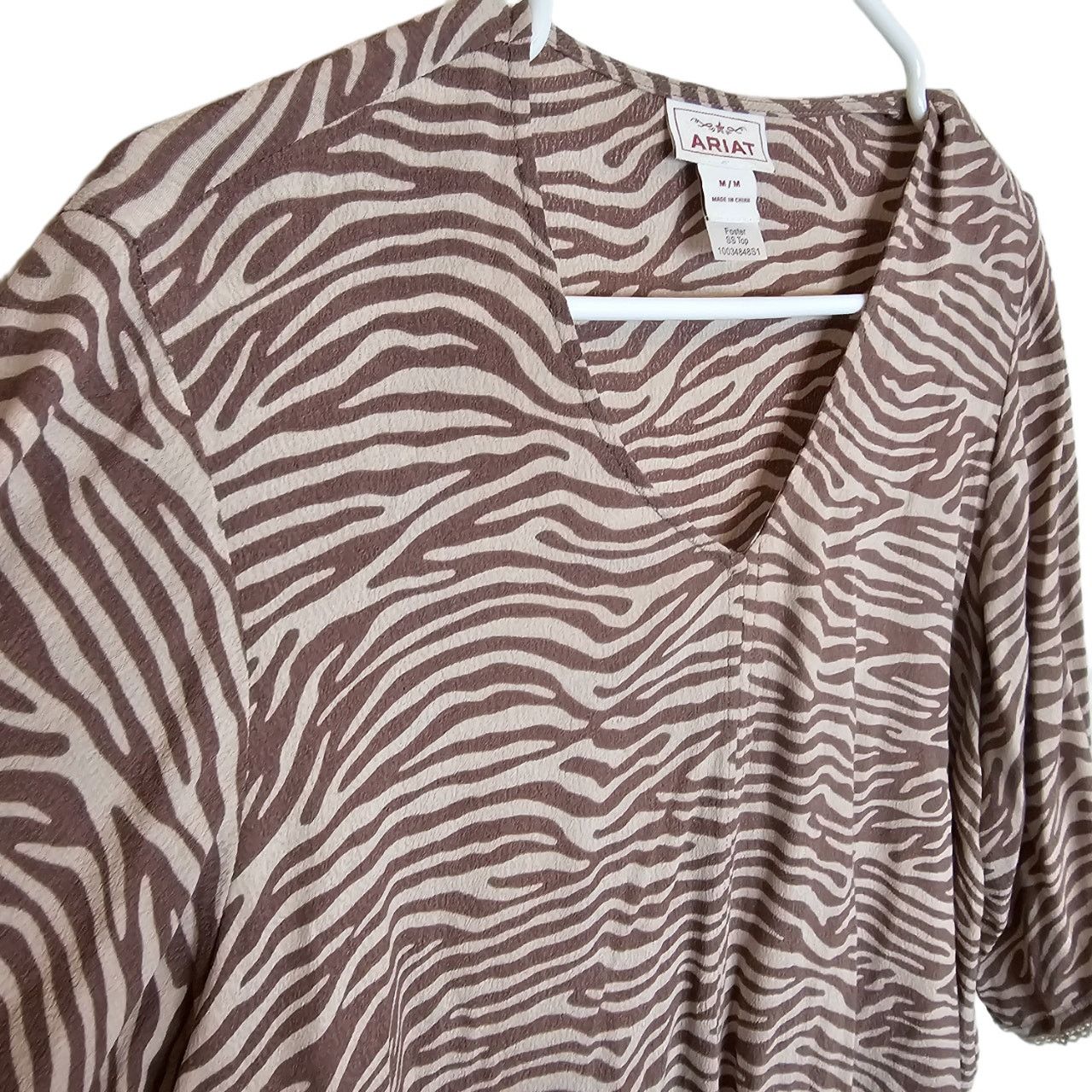 Ariat Ariat Women Foster Zebra Print Western Top M Cowgirl Country Size M / US 6-8 / IT 42-44 - 6 Thumbnail