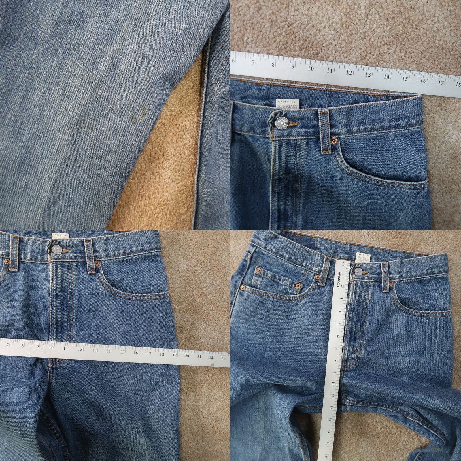 Levi's VINTAGE Levi's 550 Jeans Men 33x30 Blue Distressed Medium Denim USA Denim Jeans 5-Pocket Mens 550 90s/00s Size US 33 - 9 Thumbnail