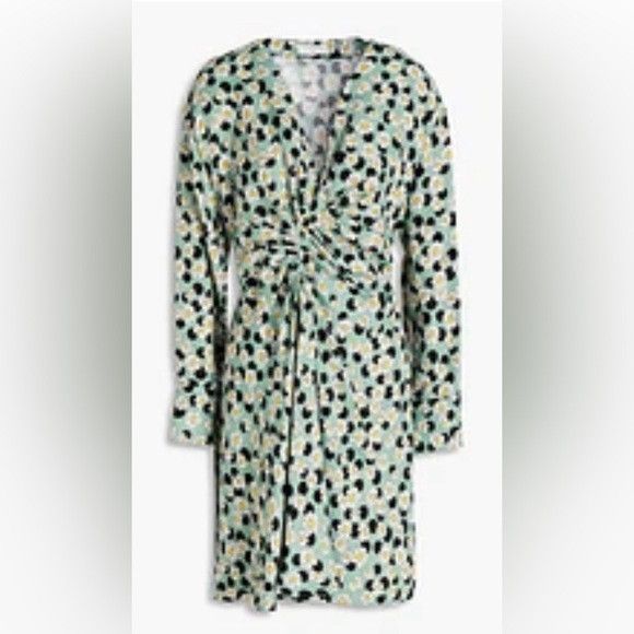 Sandro Dress Polka dot Floral Ruched Pleated back Partially ela Size M / US 6-8 / IT 42-44 - 1 Thumbnail