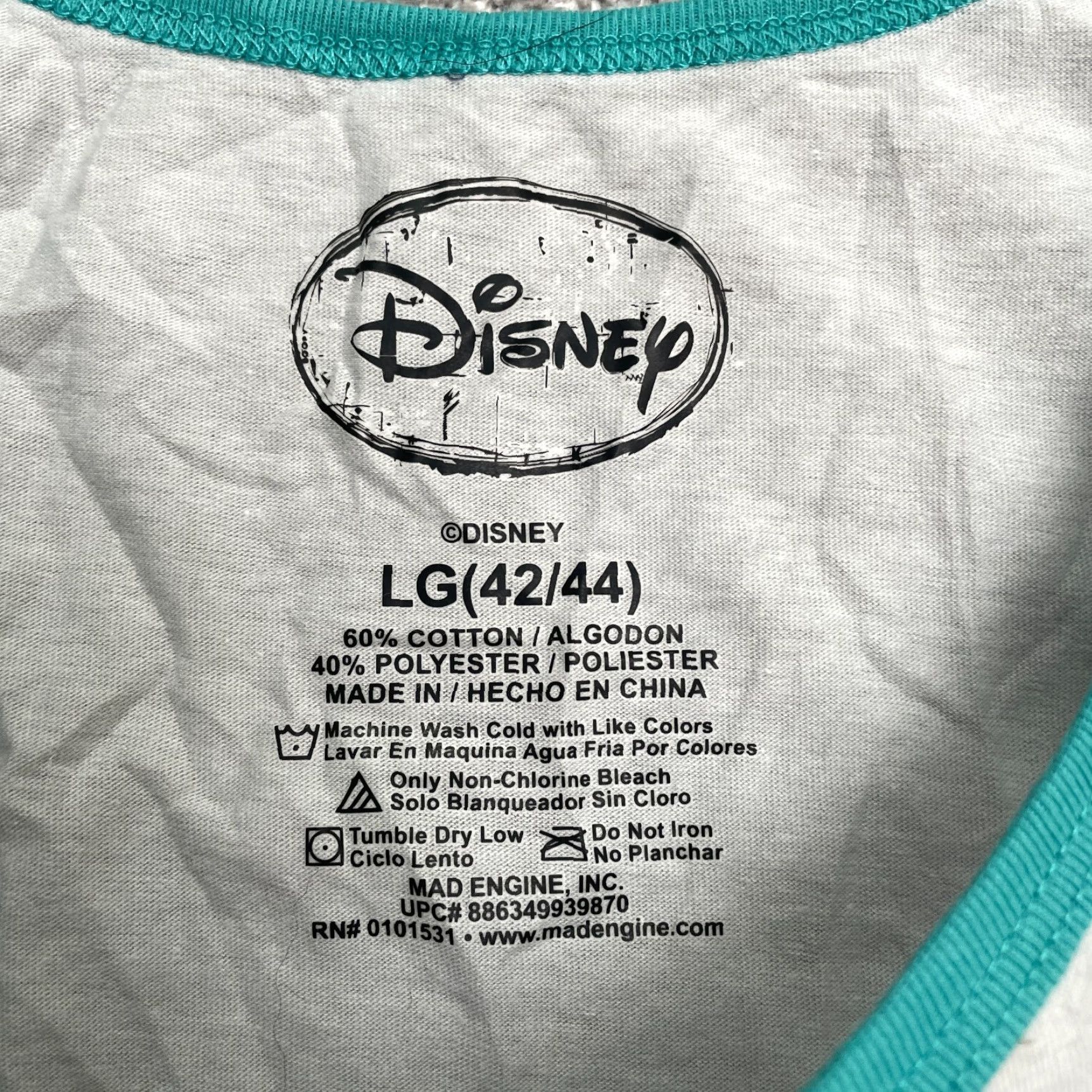 Disney Disney Mickey Melt Tank Top Mens Large Gray Sleeveless Cotton NWT Logo Casual Cotton USA Cartoon Size US L / EU 52-54 / 3 - 4 Thumbnail