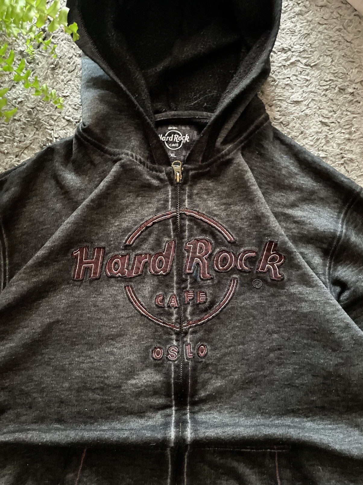 Hard Rock Cafe × Vintage 00s Hard Rock Cafe Zip-Hoodie Streetwear Vintage Big Logo Size US XL / EU 56 / 4 - 7 Thumbnail