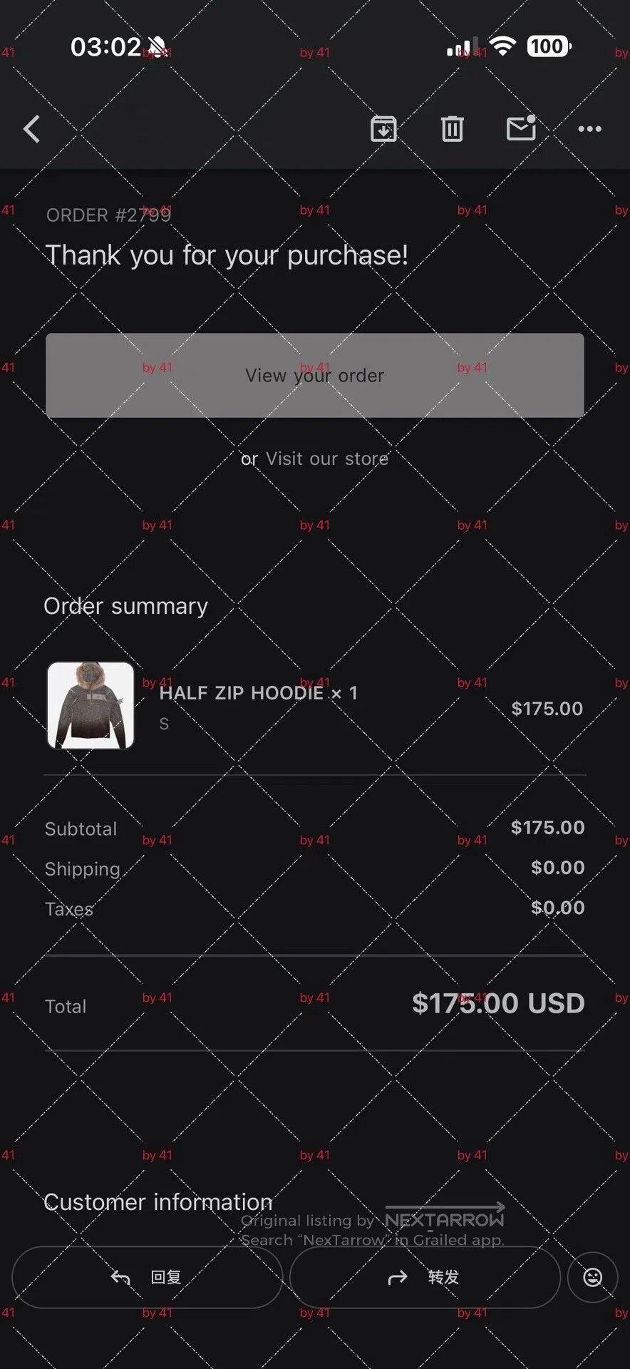 Japanese Brand Half Zip Hoodie with Fur Collar. Size S / US 4 / IT 40 - 4 Thumbnail