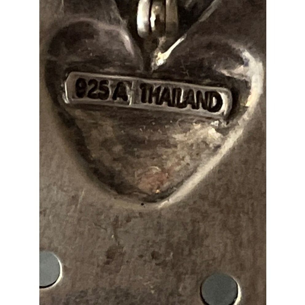 Other Vintage 925 Silver Hamsa Hand heart pendant Brooch necklace Size ONE SIZE - 5 Thumbnail