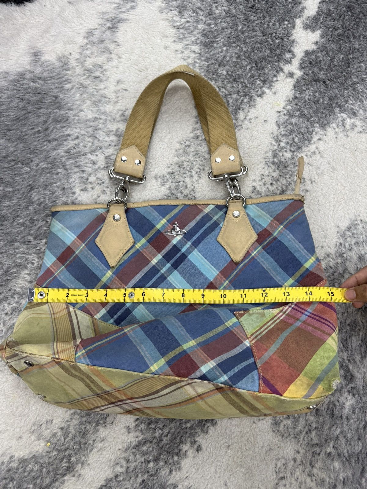 Vivienne Westwood Vintage VIVIENNE WESTWOOD Patchwork Checked Handbag Size ONE SIZE - 17 Thumbnail