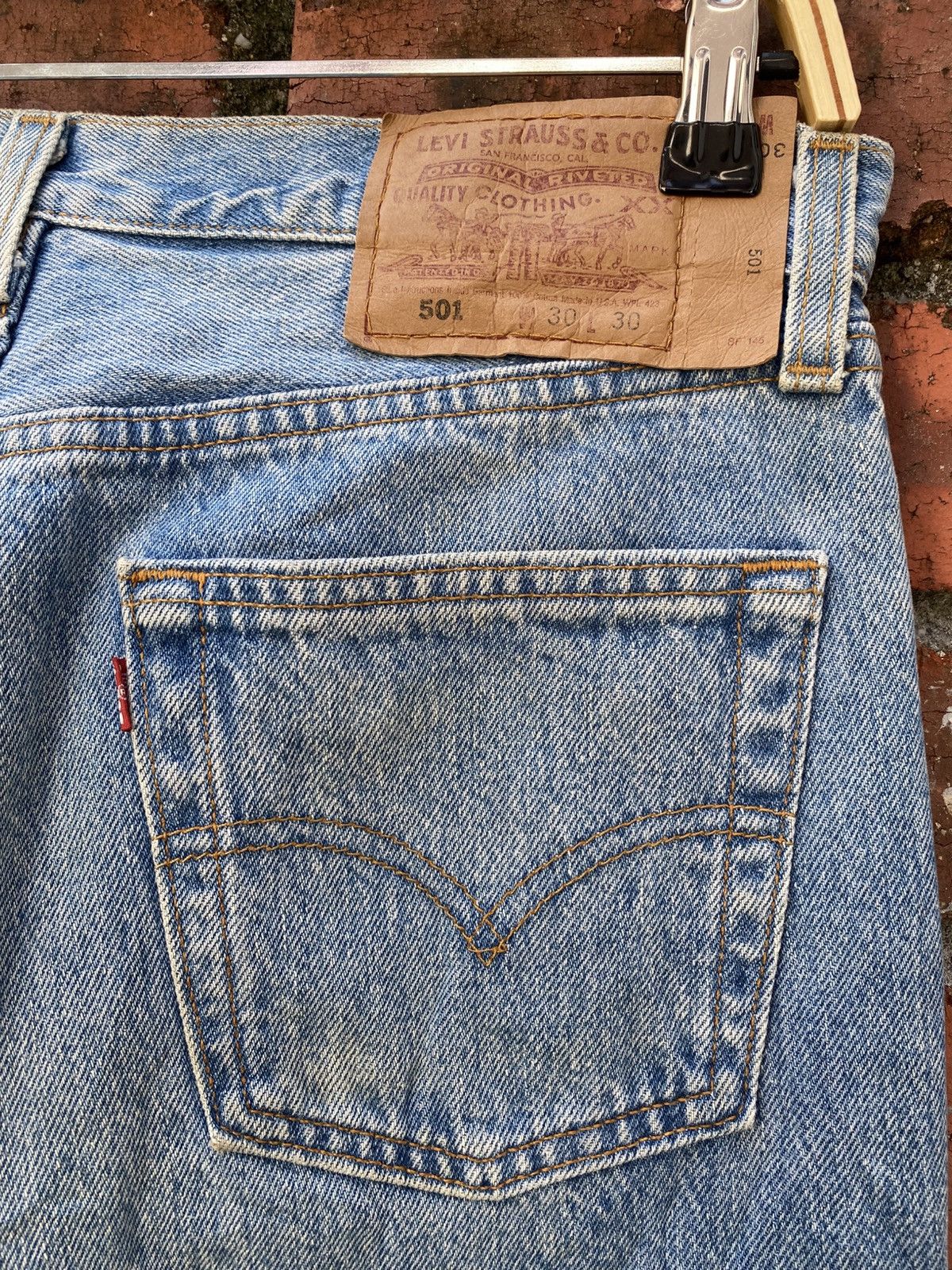 Levi's × Levi's Vintage Clothing × Vintage W31x30.5 vintage levi's 501 made in USA faded Size US 31 - 4 Thumbnail