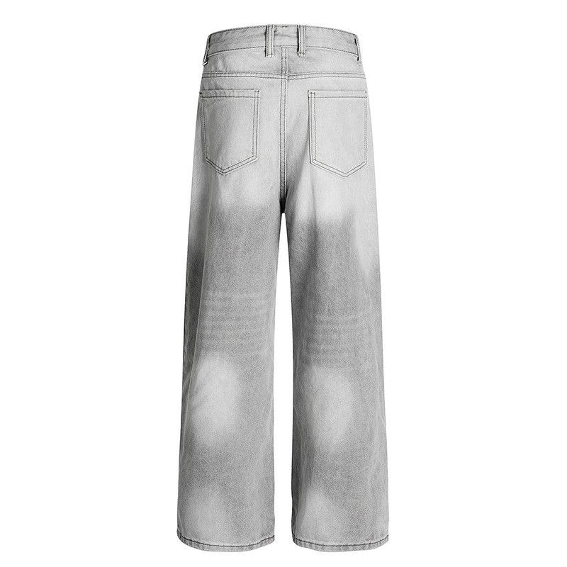 Jean Men's American Retro High-Street Grey Jeans Size US 32 / EU 48 - 2 Thumbnail