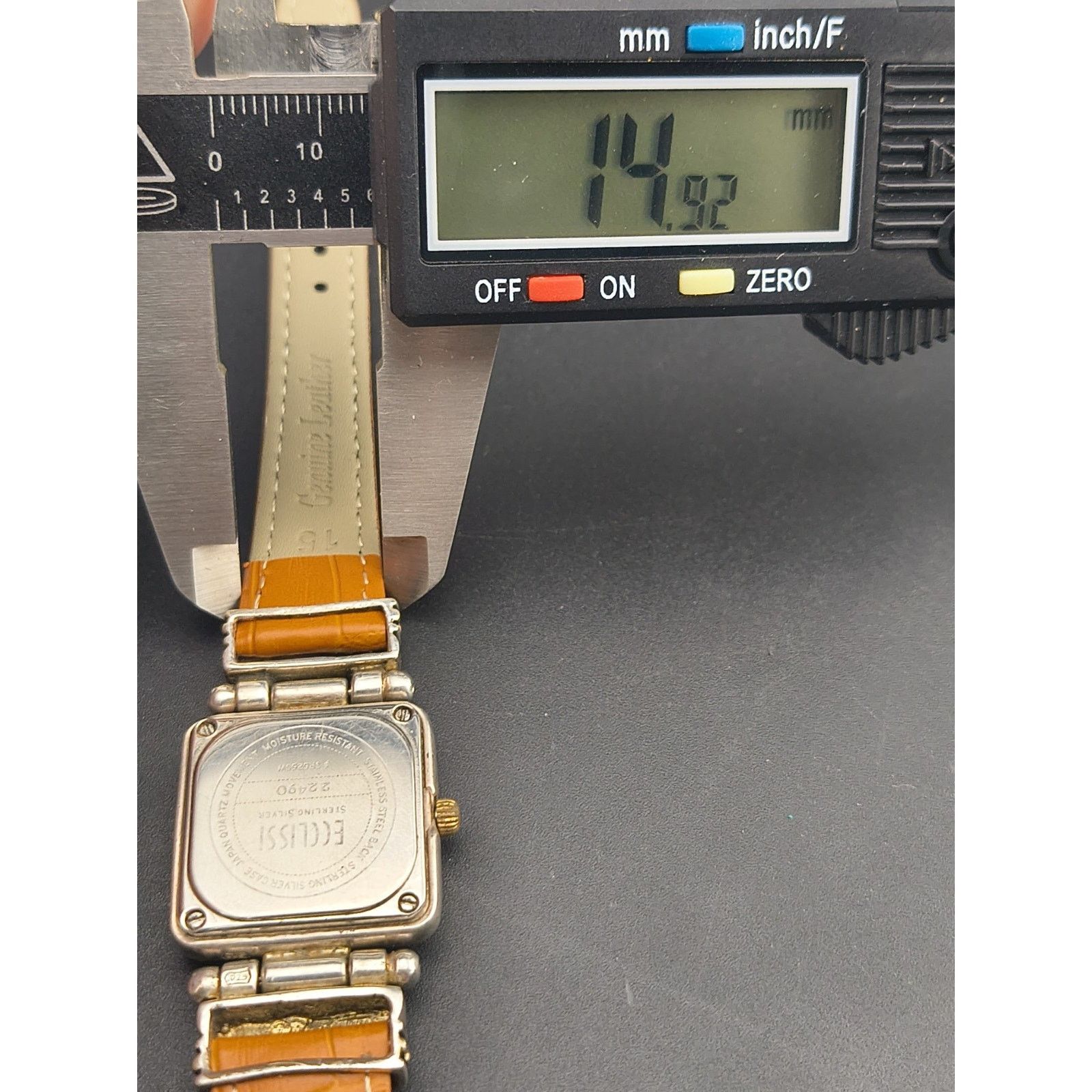 Ecclissi Sterling Silver Watch Turquoise Dial Square Case New Battery & Strap ECCLISSI Southwest Turquoise Face 8 main image 3