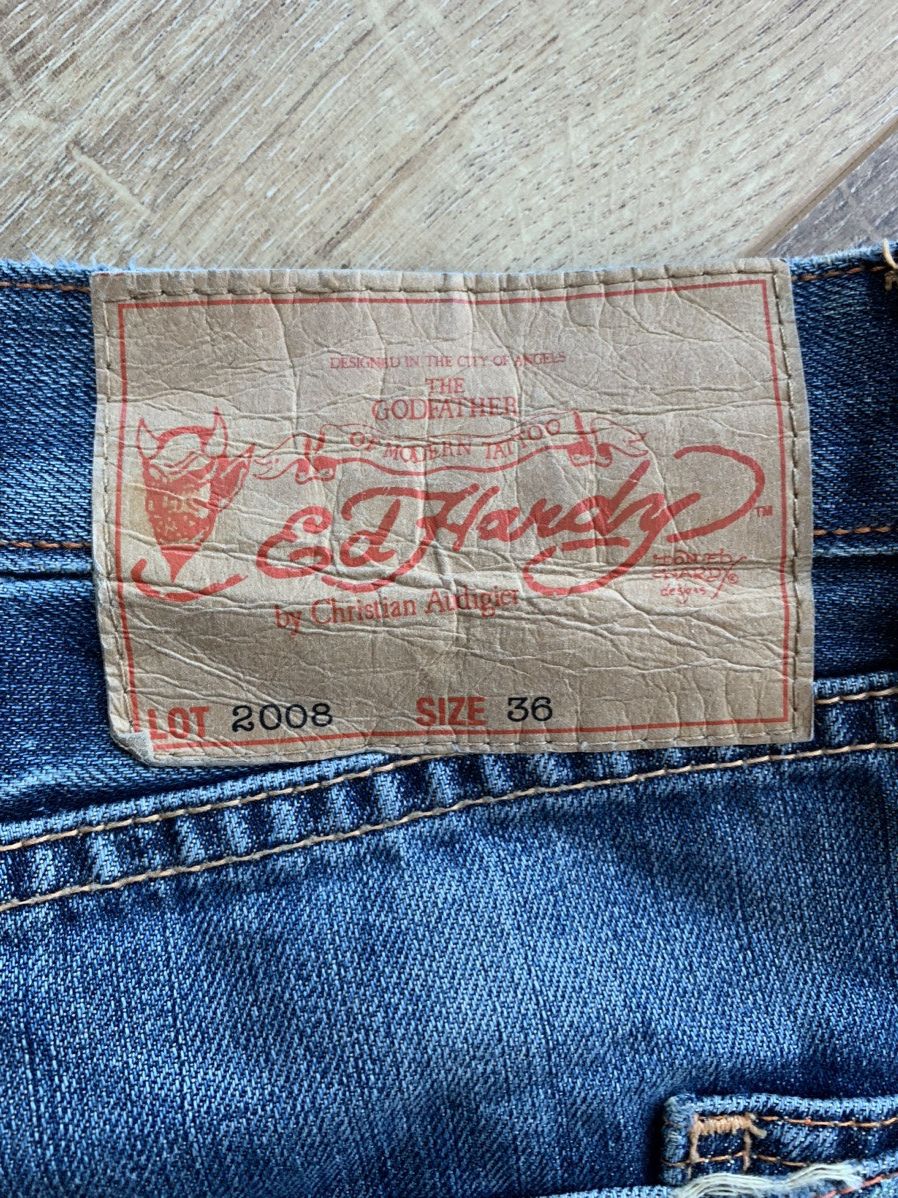 Christian Audigier Vintage Ed Hardy Death Before Dishonor jeans pans Size US 36 / EU 52 - 9 Thumbnail