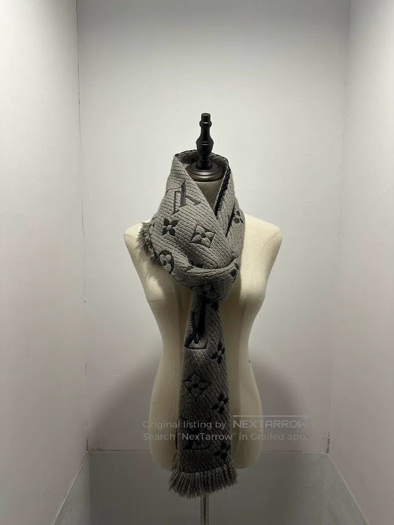 Louis Vuitton Louis Vuitton Old-flower printed wool scarf Size ONE SIZE - 3 Thumbnail