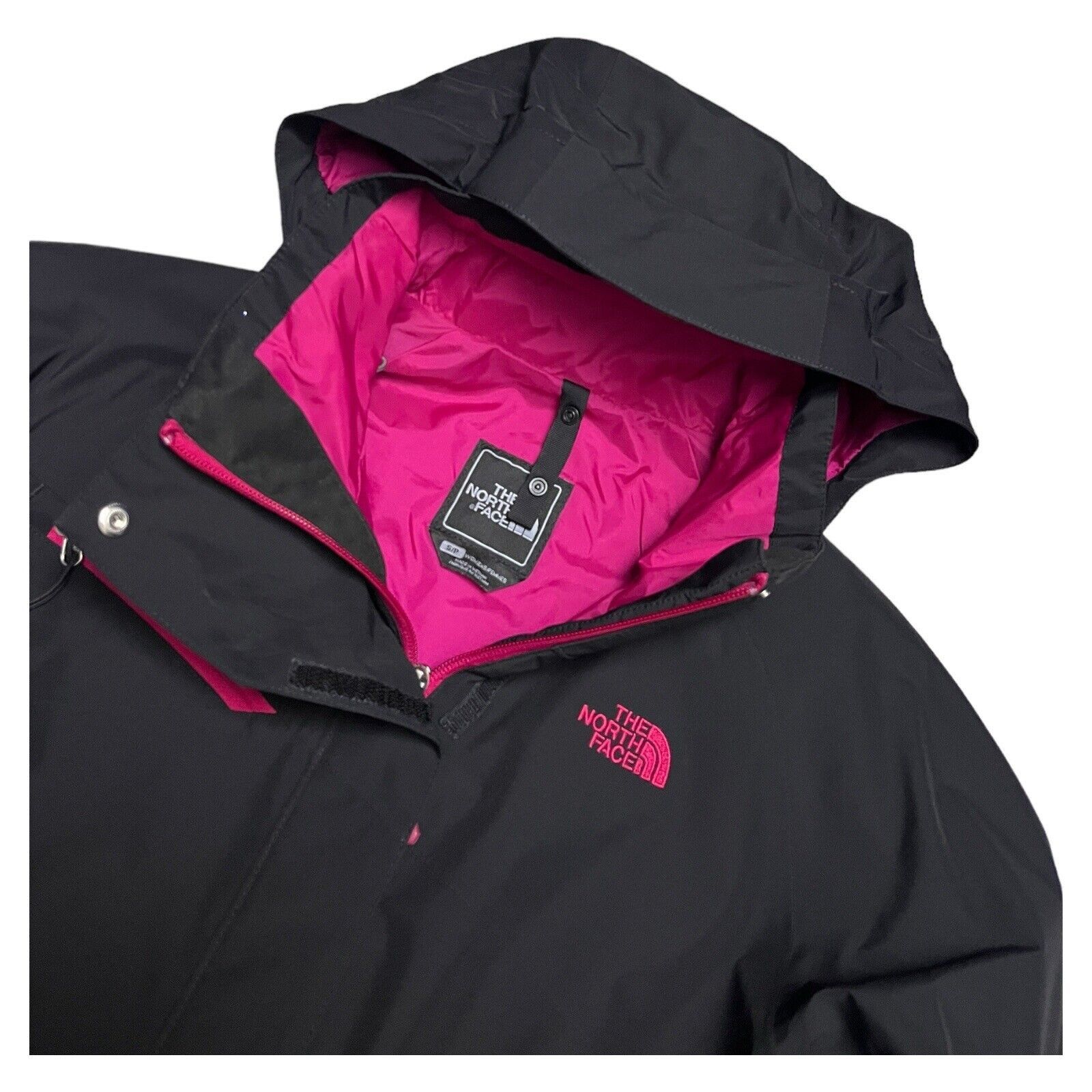The North Face The North Face Black Waterproof Hooded Windbreaker Jacket Size S / US 4 / IT 40 - 2 Thumbnail
