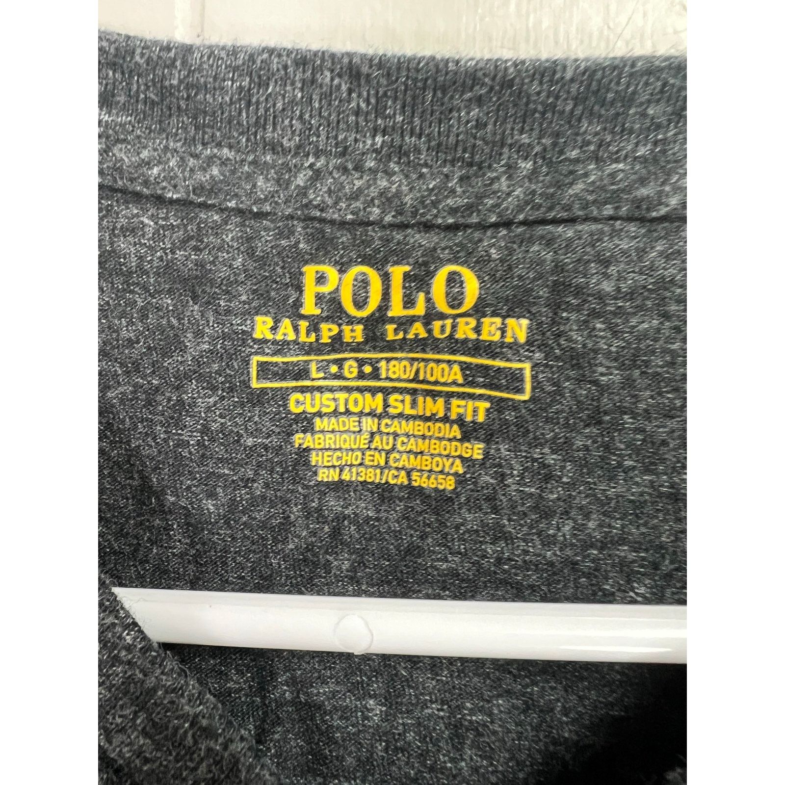 Polo Ralph Lauren Polo Ralph Lauren Custom Slim Fit V-Neck Heather Gray Large Size US L / EU 52-54 / 3 - 2 Thumbnail