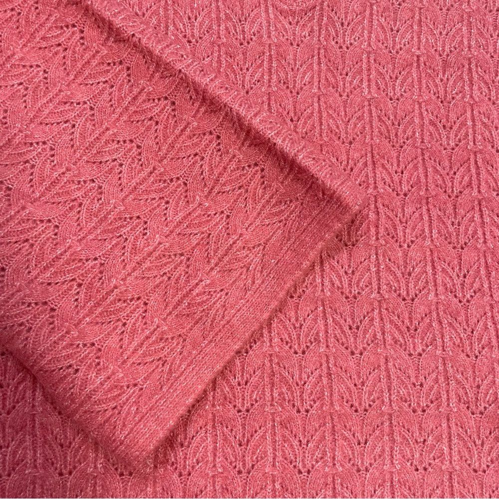 Chicos New Chico's Cable-Knit V-Neck Pink Sweater Size 1 US M Size M / US 6-8 / IT 42-44 - 9 Thumbnail
