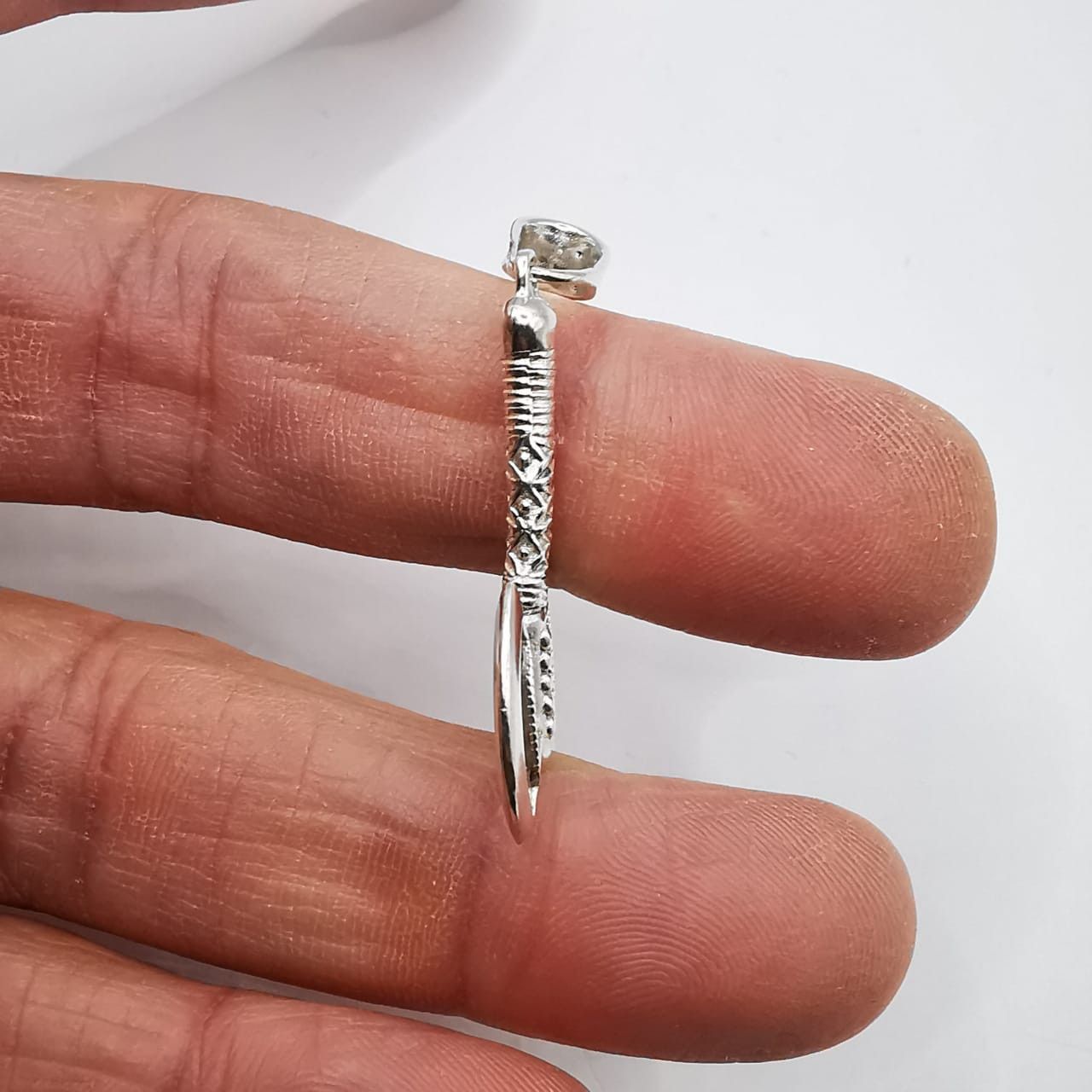 Sterling Silver Vintage Pendant "Perun's Axe " made of 925 silver 4,23g Size ONE SIZE - 7 Thumbnail