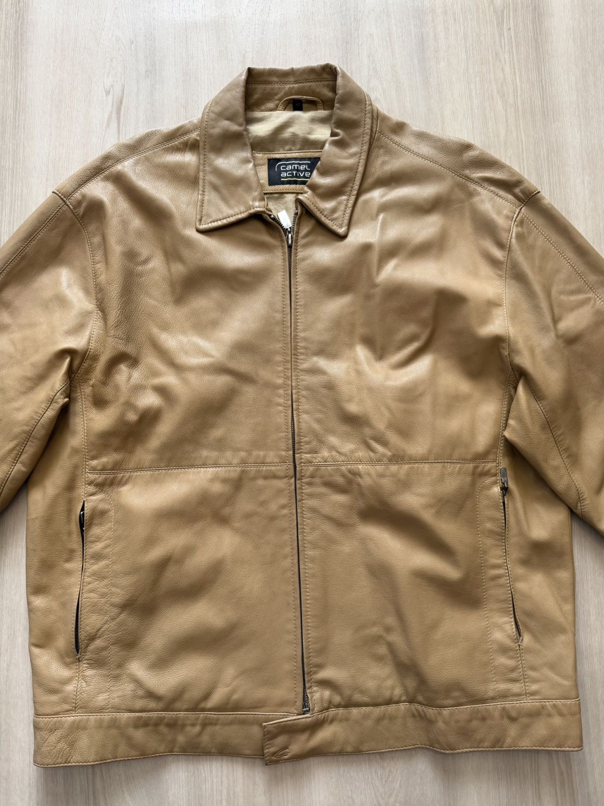 camel active Vintage Camel Active Leather Jacket Sz 52 Size US L / EU 52-54 / 3 - 3 Thumbnail