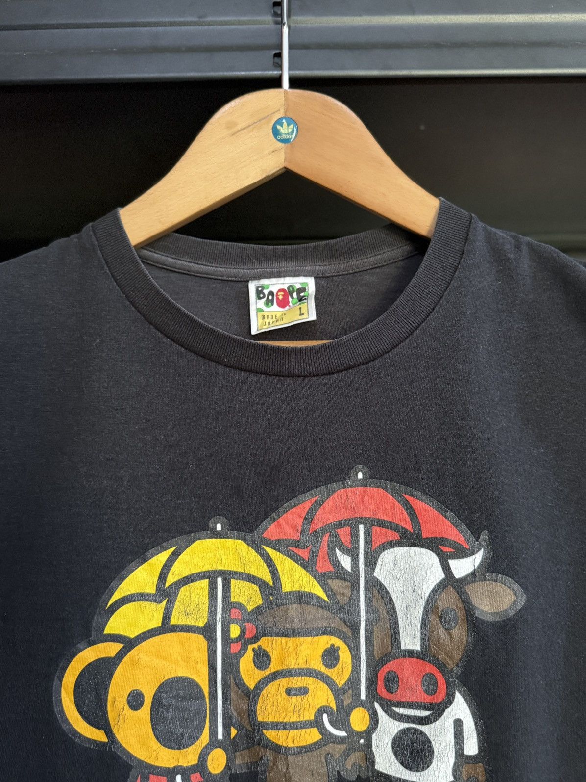 Bape Vintage Baby Milo X Bathing Ape Sun Faded Japan Tee Size US L / EU 52-54 / 3 - 3 Thumbnail