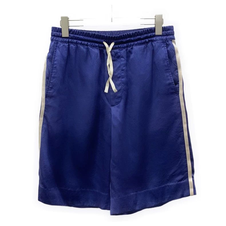 Gucci Gucci SizeS Dark blue side striped drawstring casual shorts Size US 29 - 1 Thumbnail