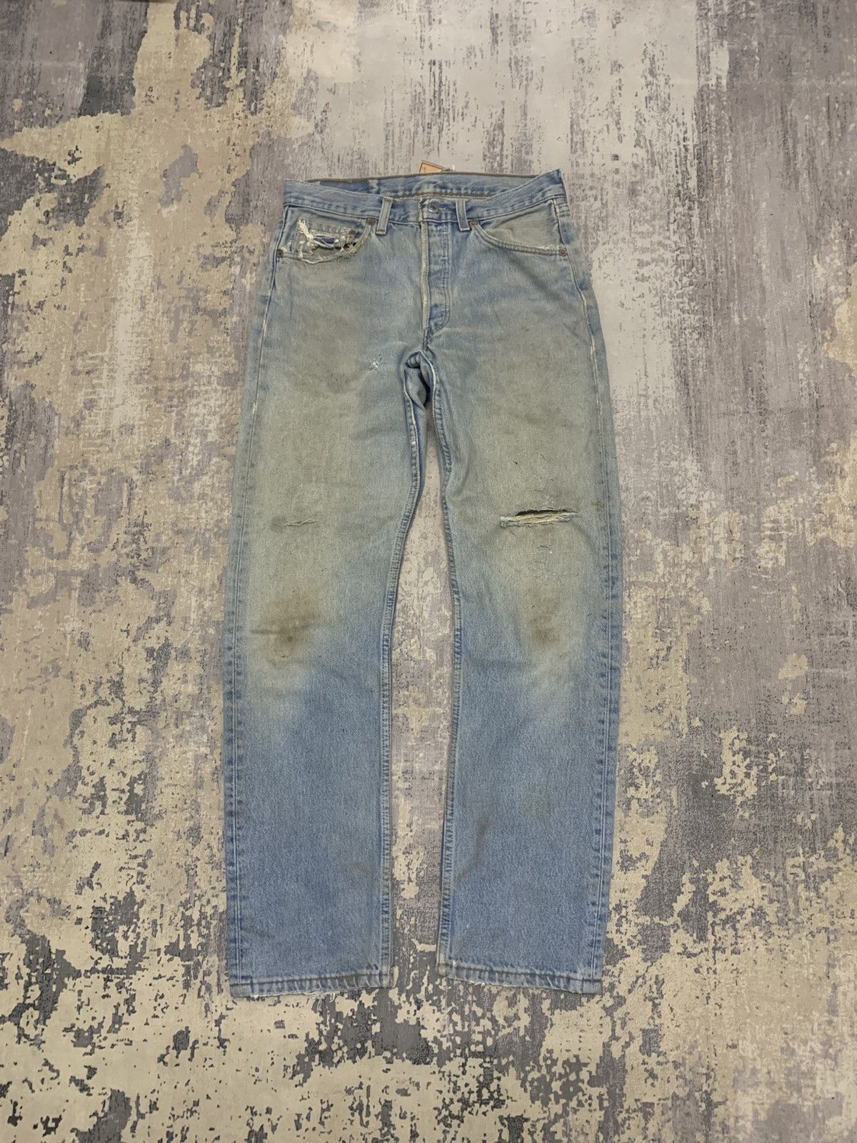 Vintage Levis 501 Rusty Jeans Distressed Denim