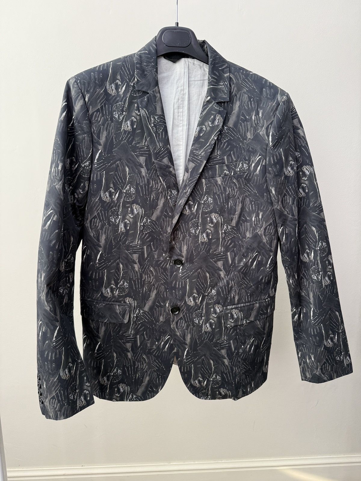 Diesel Vintage Diesel Blazer Jacket Abstract Graphic Print Size 50R - 2 Thumbnail