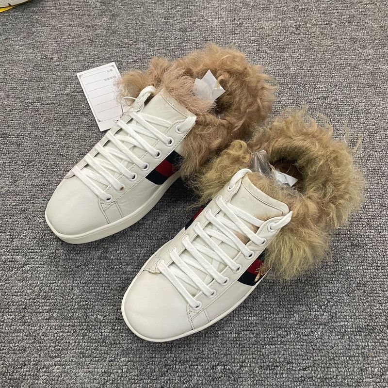 Gucci Gucci Ace Wool Embroidered 'Bee' Sneakers Size US 6.5 / EU 39-40 - 1 Thumbnail