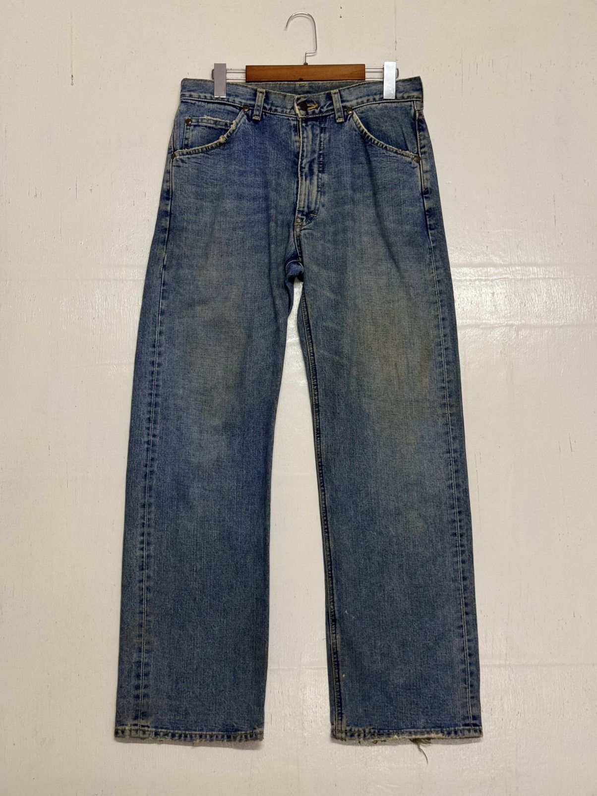 Lee × Vintage Vintage Lee Denim Sunfaded Size US 33 - 1 Thumbnail