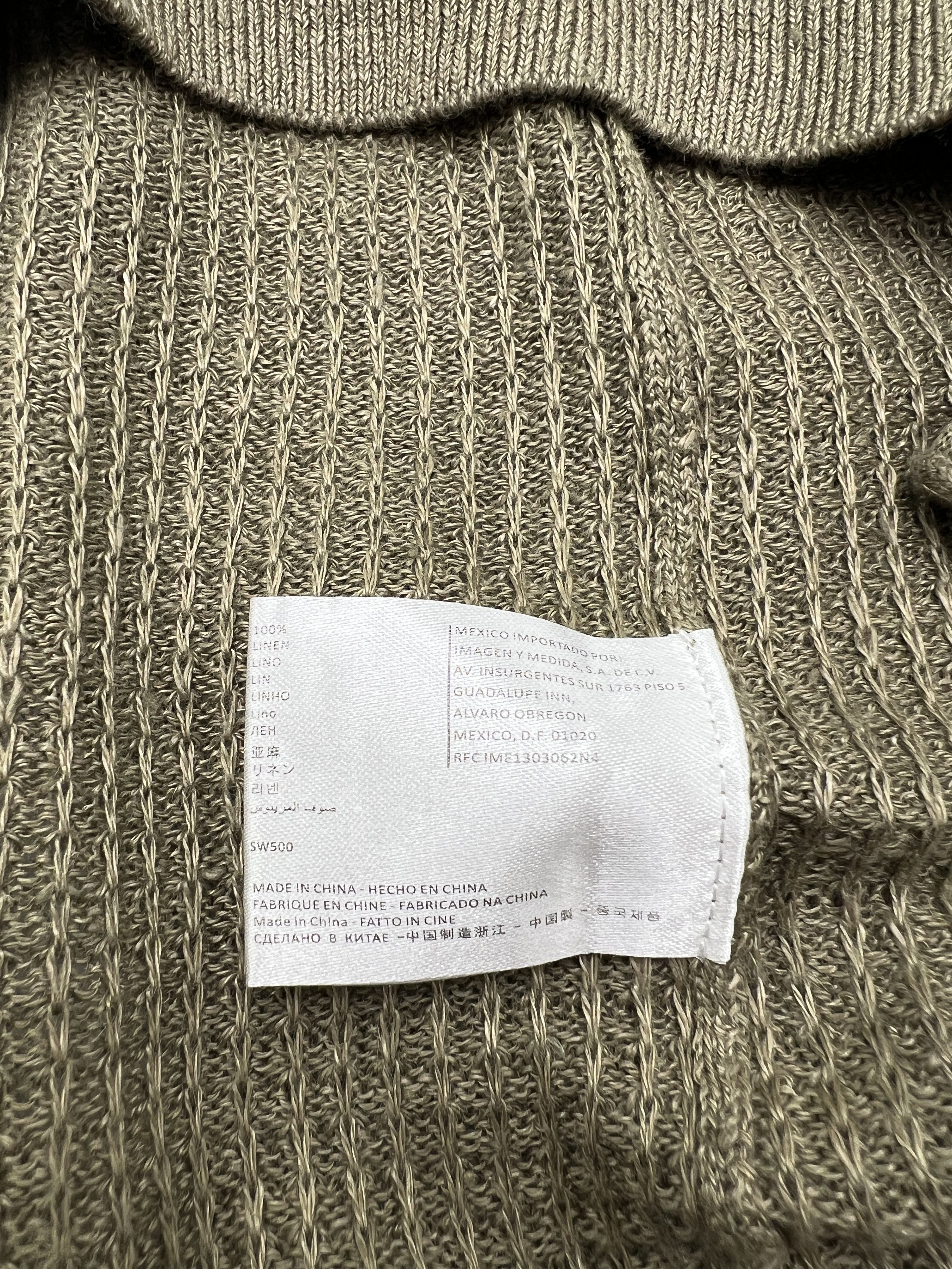 Suitsupply SUITSUPPLY 100% Linen Front Button Knitted Sweater Size XL Size US XL / EU 56 / 4 - 7 Thumbnail