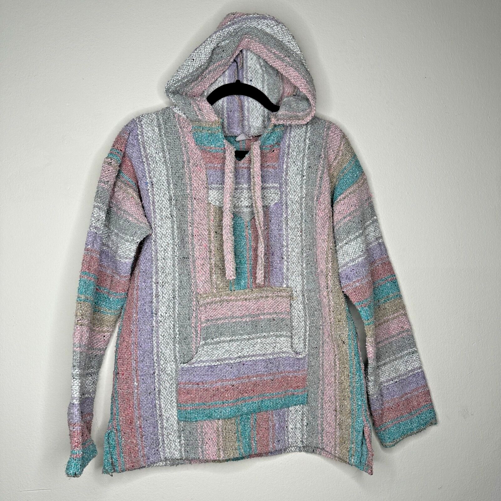 Other San Jose Pink Aqua Stripe Pullover Blanket Pocket Hoodie L Size L / US 10 / IT 46 - 10 Thumbnail