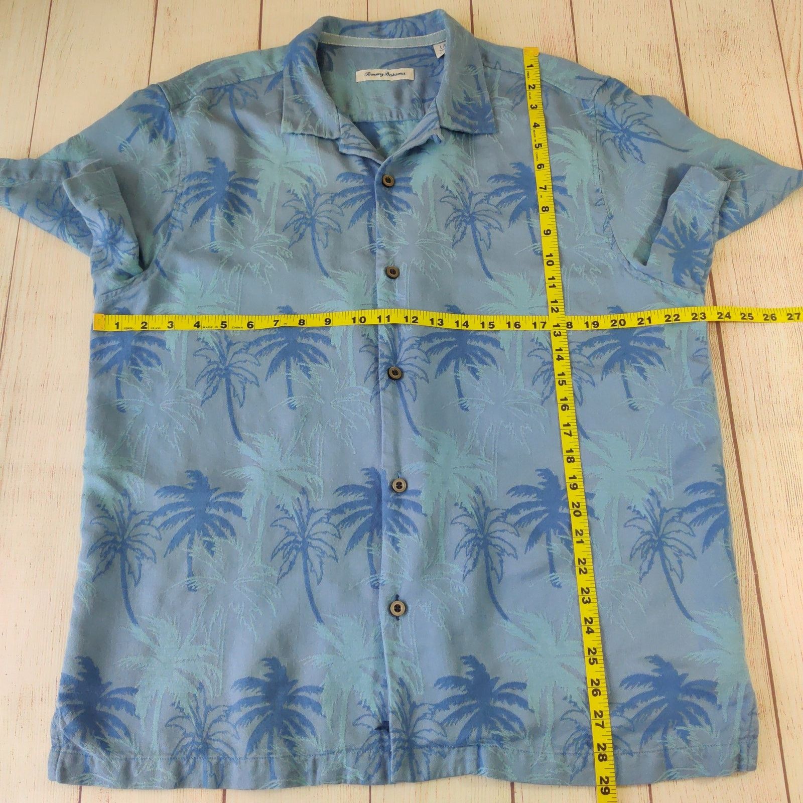 Tommy Bahama Tommy Bahama Palms 100% Silk Short Sleeve Camp Shirt sz L Size US L / EU 52-54 / 3 - 5 Thumbnail