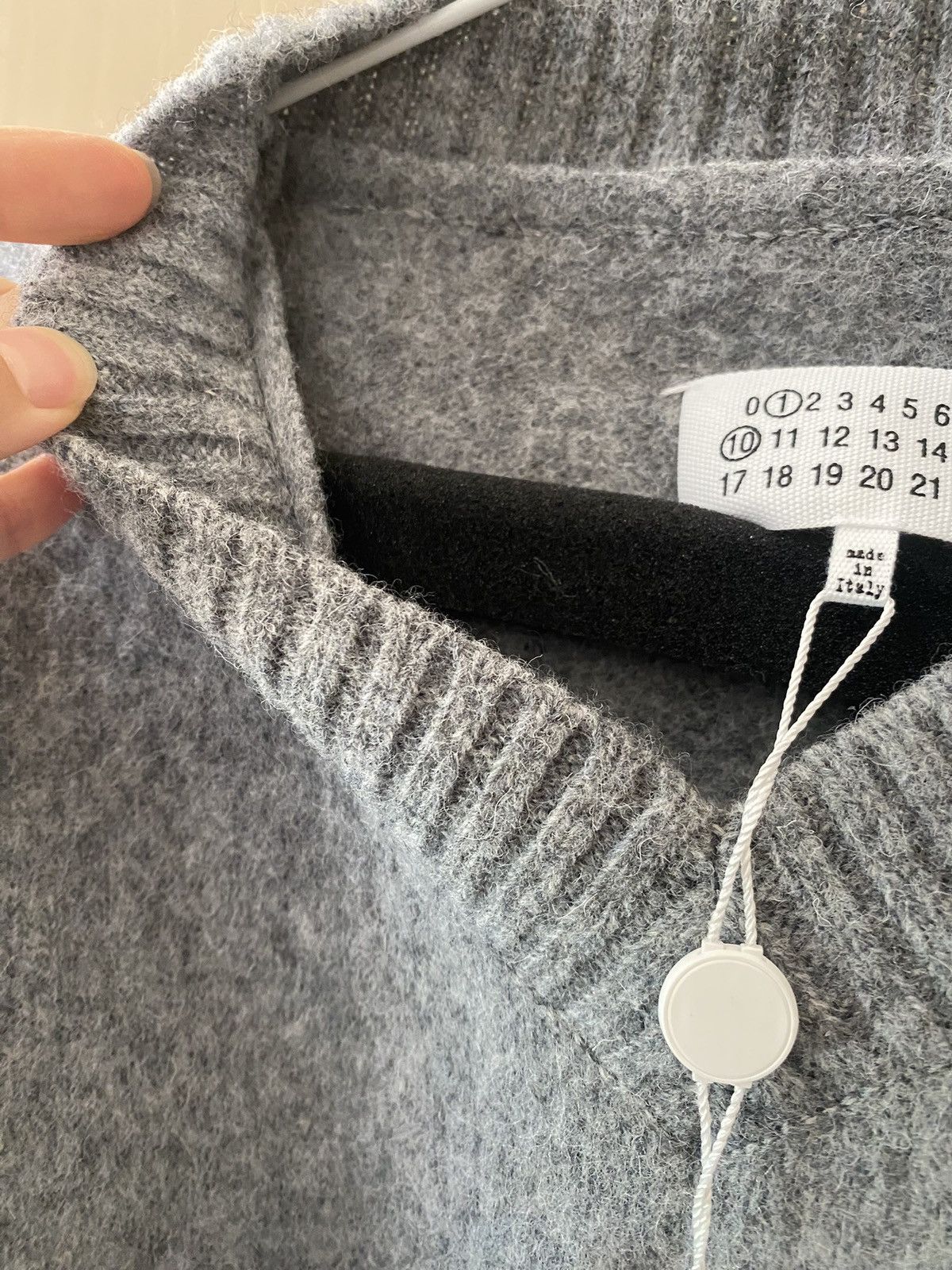 John Galliano [80% OFF SALE] Maison Margiela v-neck grey sweater Size US XL / EU 56 / 4 - 14 Thumbnail