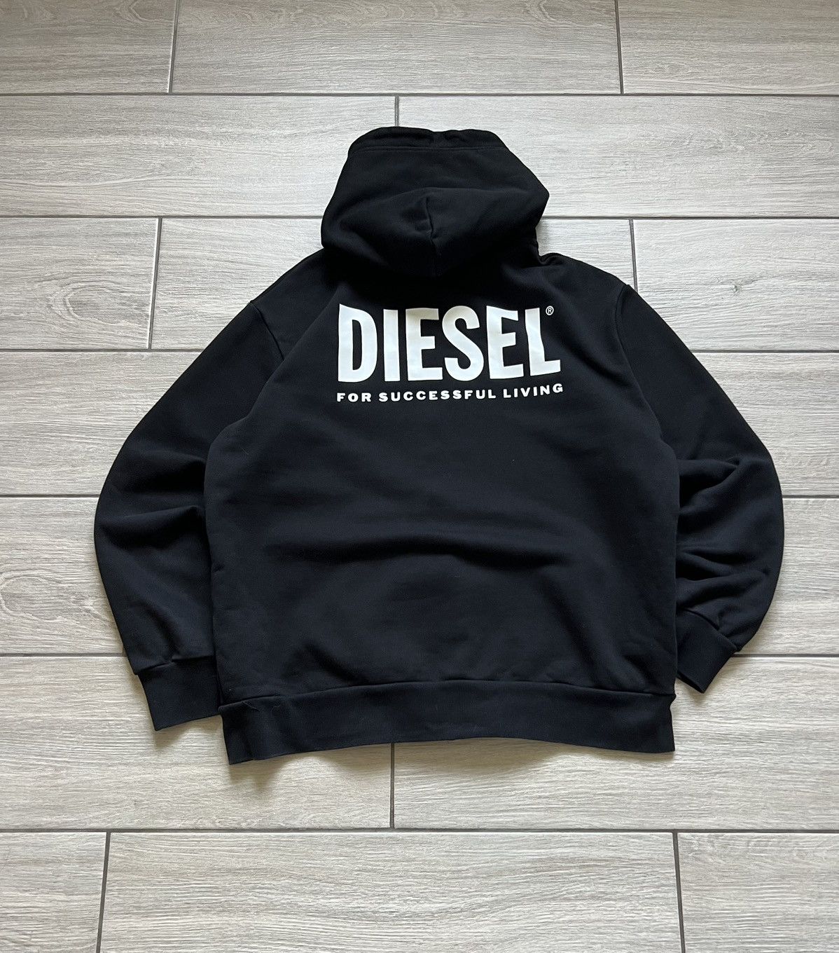 Diesel Vintage Diesel Big Ligo Zip Up Hoodie Black Size US M / EU 48-50 / 2 - 1 Thumbnail