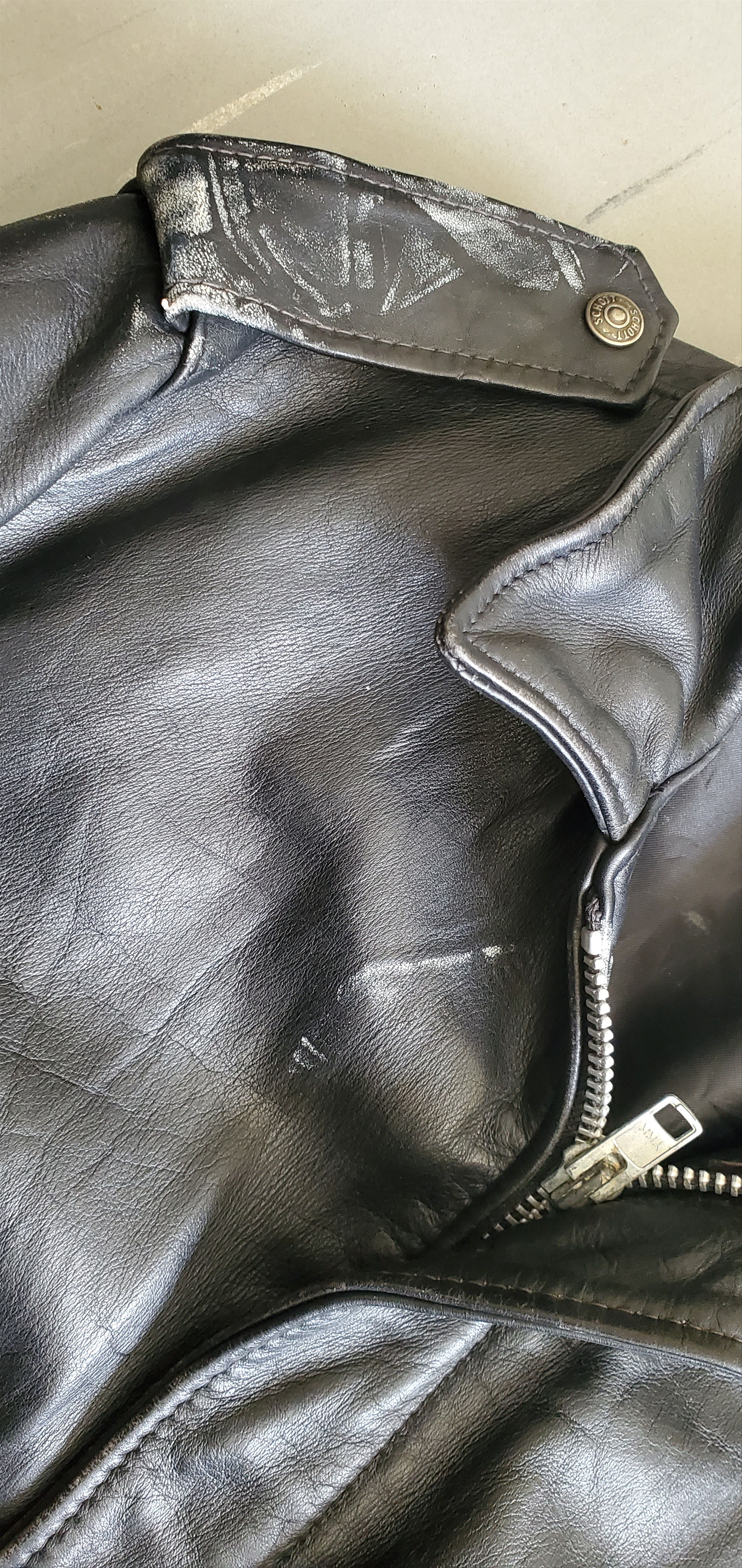 Schott SCHOTT Vintage Biker Leather Jacket Size US XS / EU 42 / 0 - 3 Thumbnail