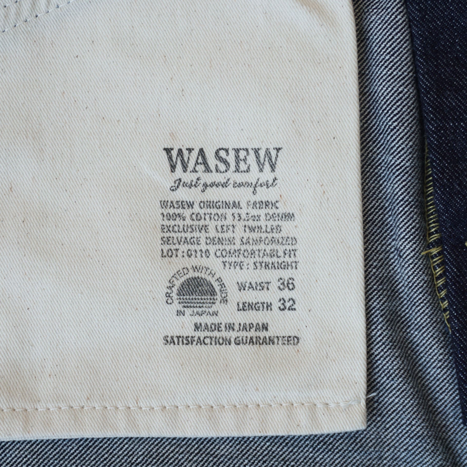 Japanese Brand WASEW 0110 W34 x L32 LHT Japanese Selvedge Jeans Size US 34 / EU 50 - 15 Thumbnail