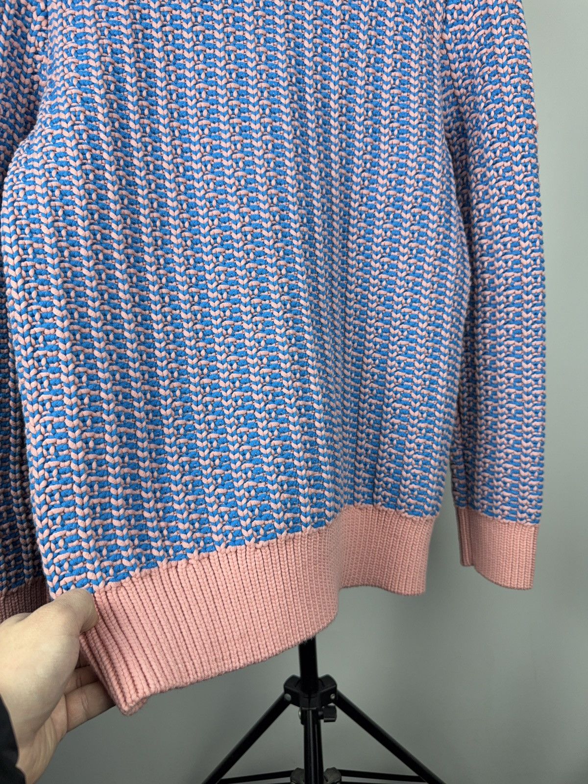 Calvin Klein Calvin Klein Pink Blue Chunky Heavy Knit Cotton Sweater Size M / US 6-8 / IT 42-44 - 11 Thumbnail