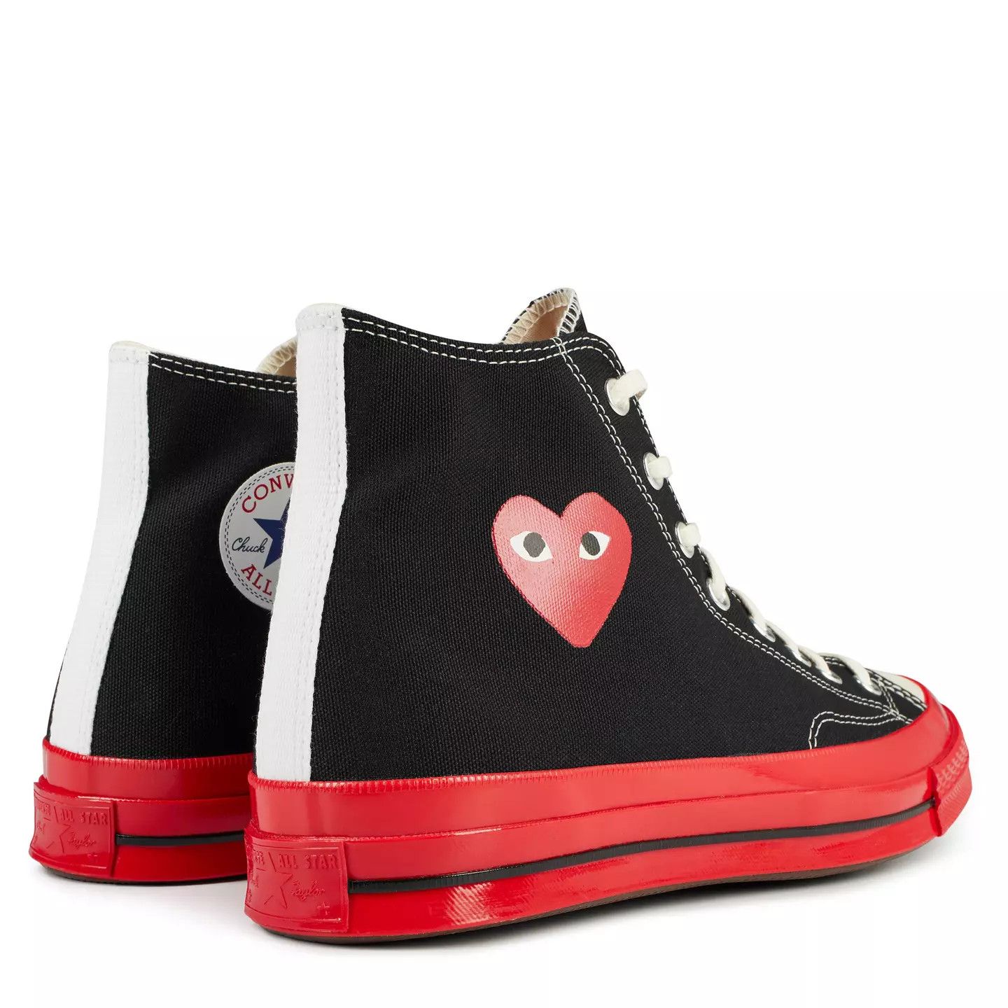 Comme des Garcons PLAY o1g2r1mq0426 Chuck Logo High Top Trainers in Black/Red Size US 8.5 / EU 41-42 - 5 Thumbnail