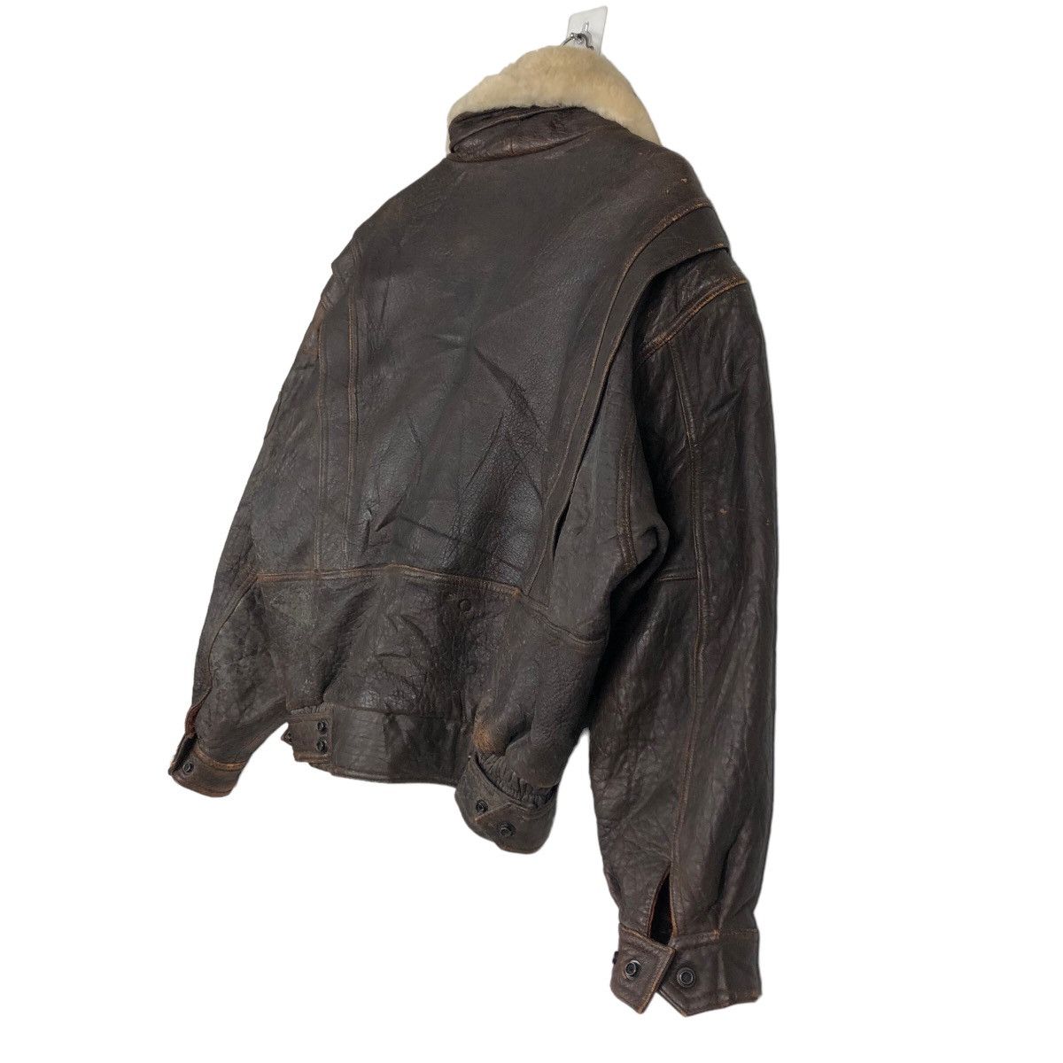 Japanese Brand 🔥Vtg Leather Jacket Wind Armor Mink Fur Collar Issey Miyake Size US L / EU 52-54 / 3 - 10 Thumbnail