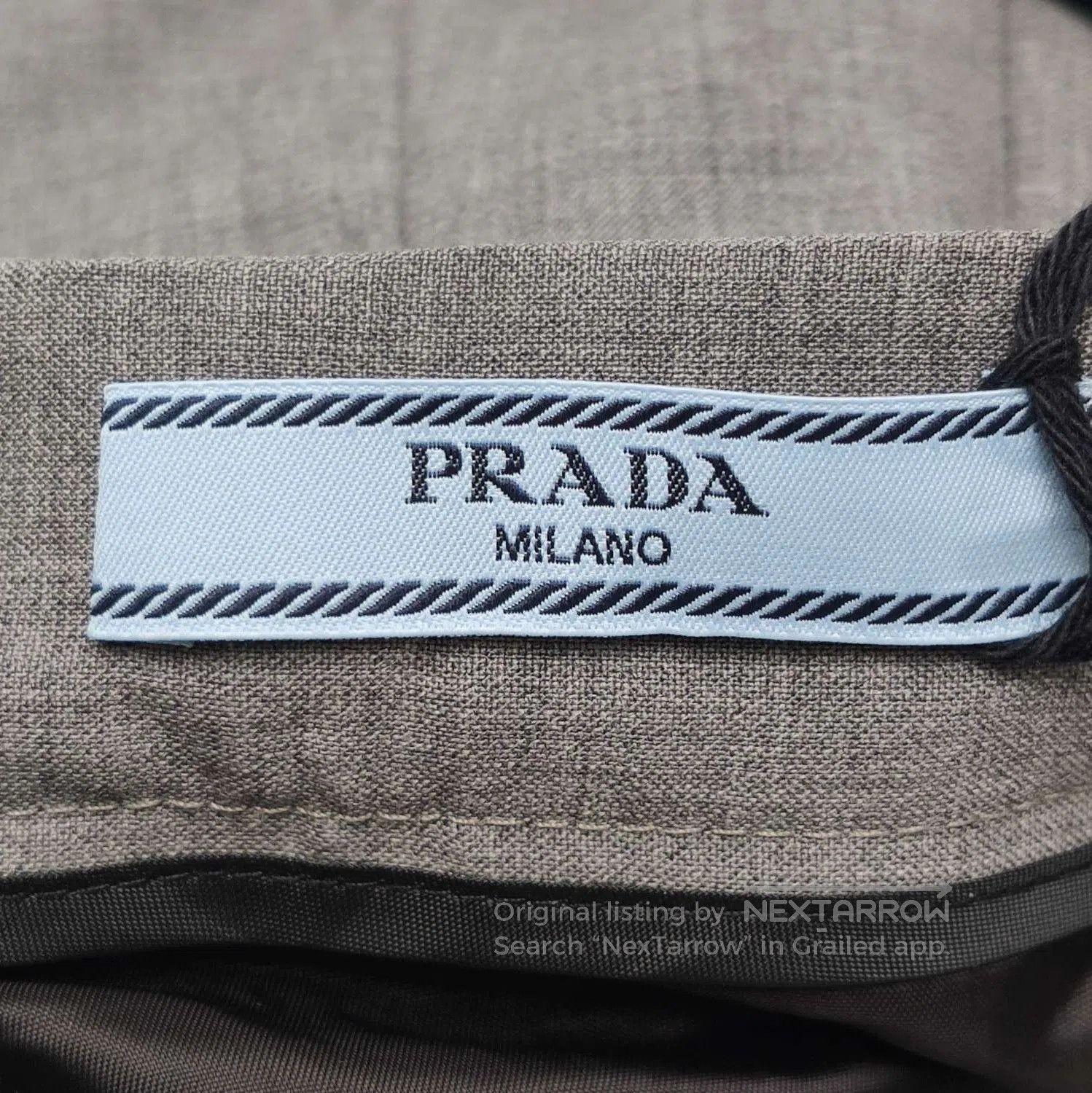 Prada Prada Gray Pleated Wool Midi Skirt . Size 37" - 3 Thumbnail