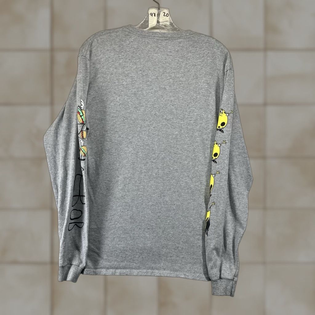 Nickelodeon Mens SpongeBob T Shirt Medium Graphic Print Long Sleeve Nickelodeon Cartoon Funny Gray Cotton Blend Crew Neck Casual Mens Size US M / EU 48-50 / 2 - 1 Thumbnail