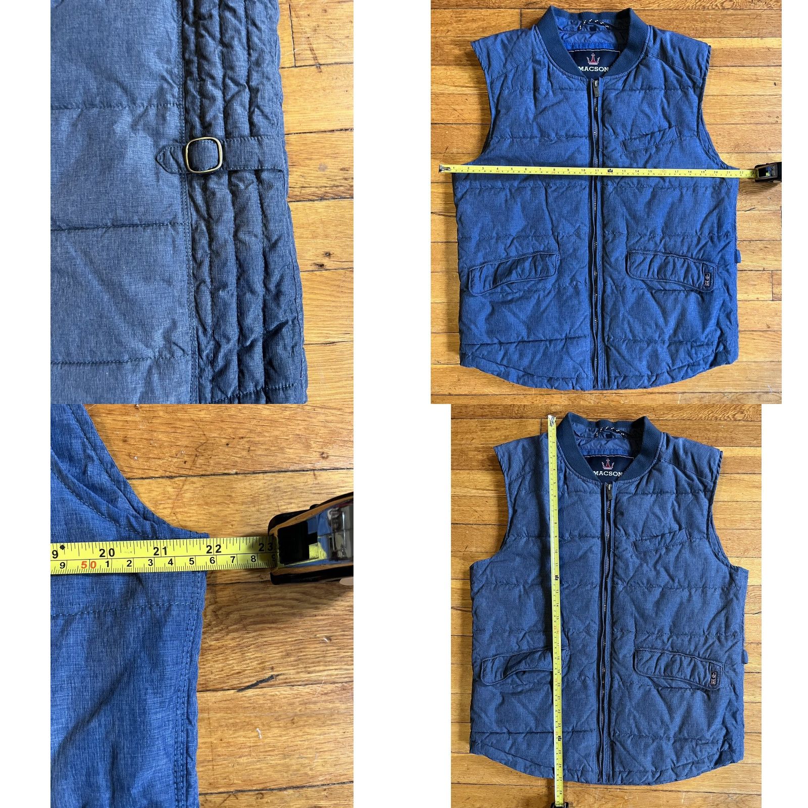Vintage Macson Vest Men’s XL Blue Puffer Vest All Seasons Lined Pockets Zip Short Jacket/Coat Casual Workwear Regular Fit Vintage No Size US XL / EU 56 / 4 - 8 Thumbnail