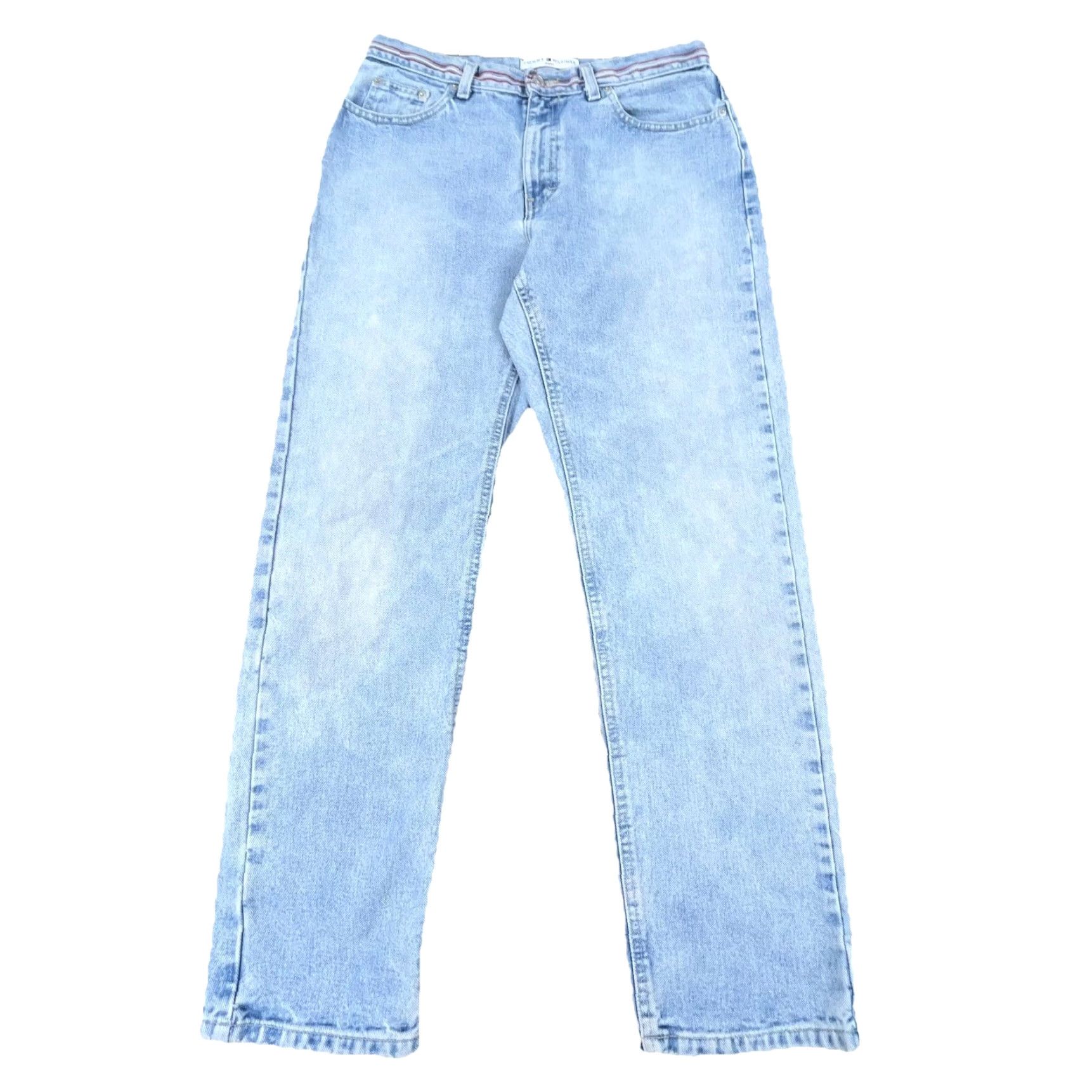 Tommy Hilfiger VINTAGE Tommy Hilfiger Jeans Women Size 10 Straight Leg Mid Rise 90s Y2K Blue Denim Size 32" / US 10 / IT 46 - 3 Thumbnail