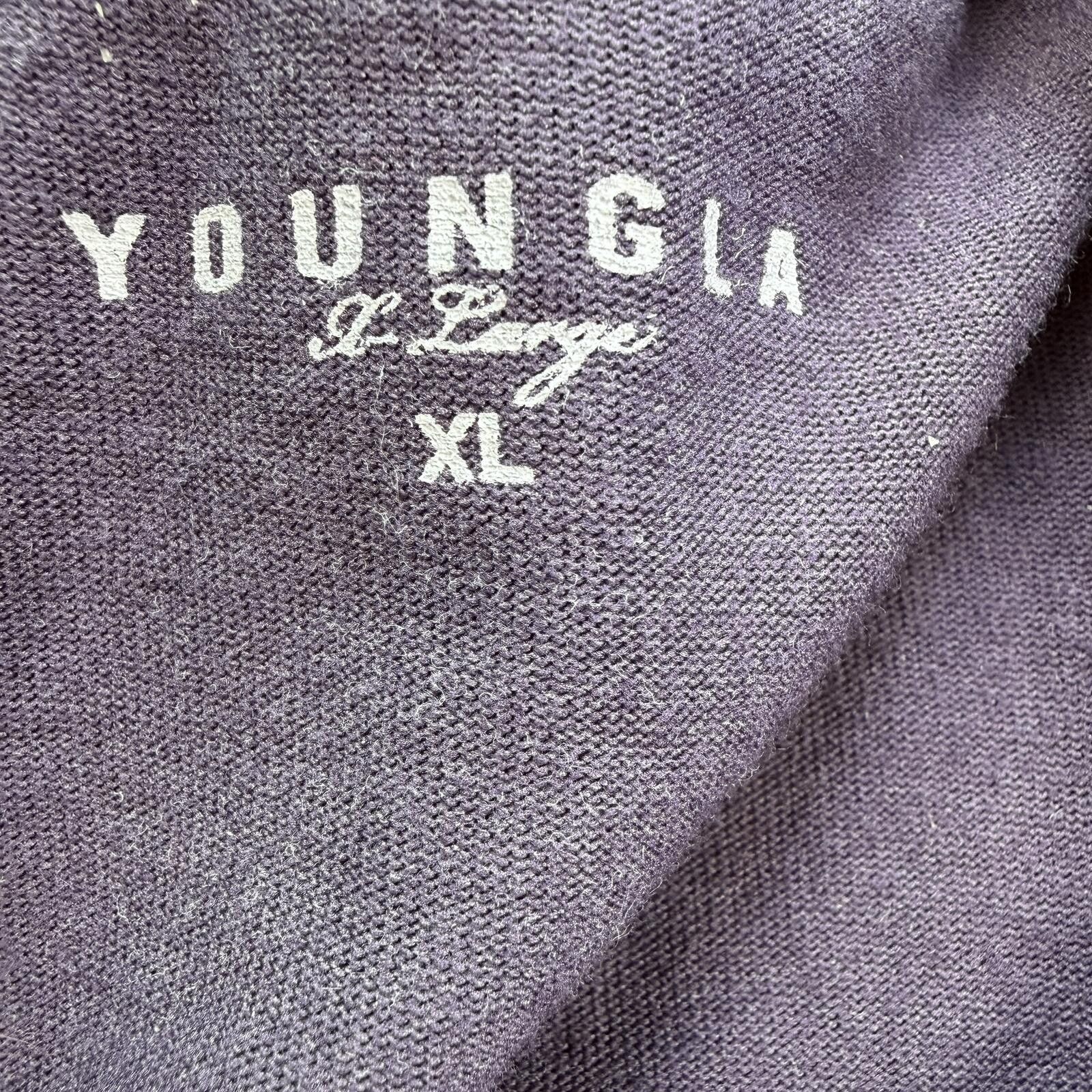 YoungLA YoungLA #4185 Chaos Tee T Shirt XL Purple Boxy Gym Pump Cove Size US XL / EU 56 / 4 - 4 Thumbnail