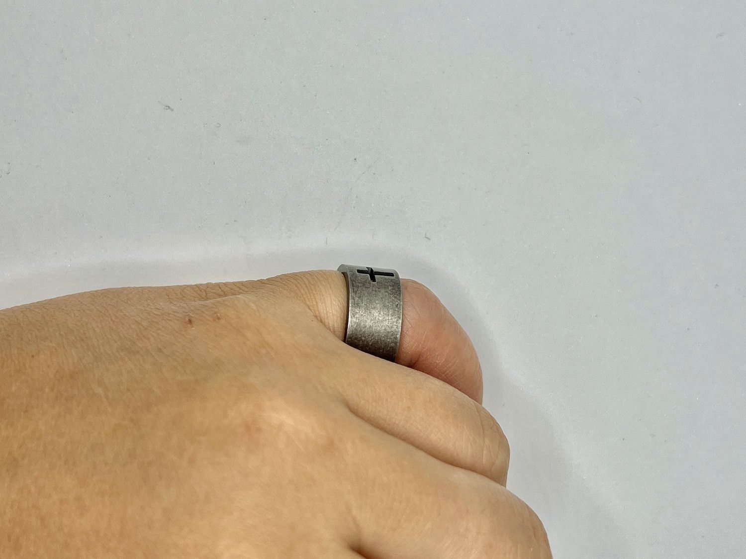 Jewelry Cross Antique Silver stainless steel ring - US size 5.25 Size ONE SIZE - 6 Thumbnail