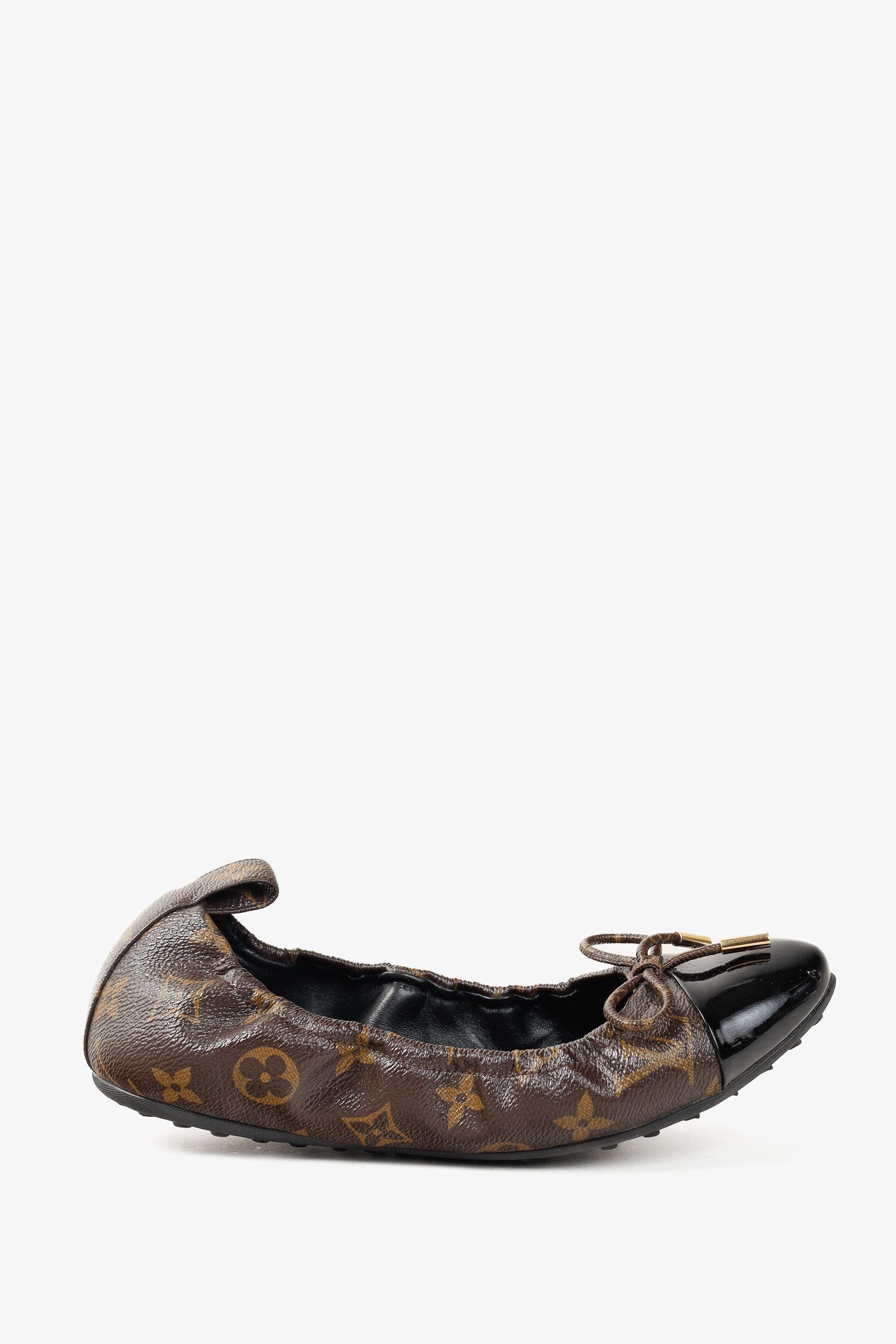 Louis Vuitton Louis Vuitton Flirty Monogram Canvas Cap-Toe Bow Flats Size US 6.5 / IT 36.5 - 2 Thumbnail